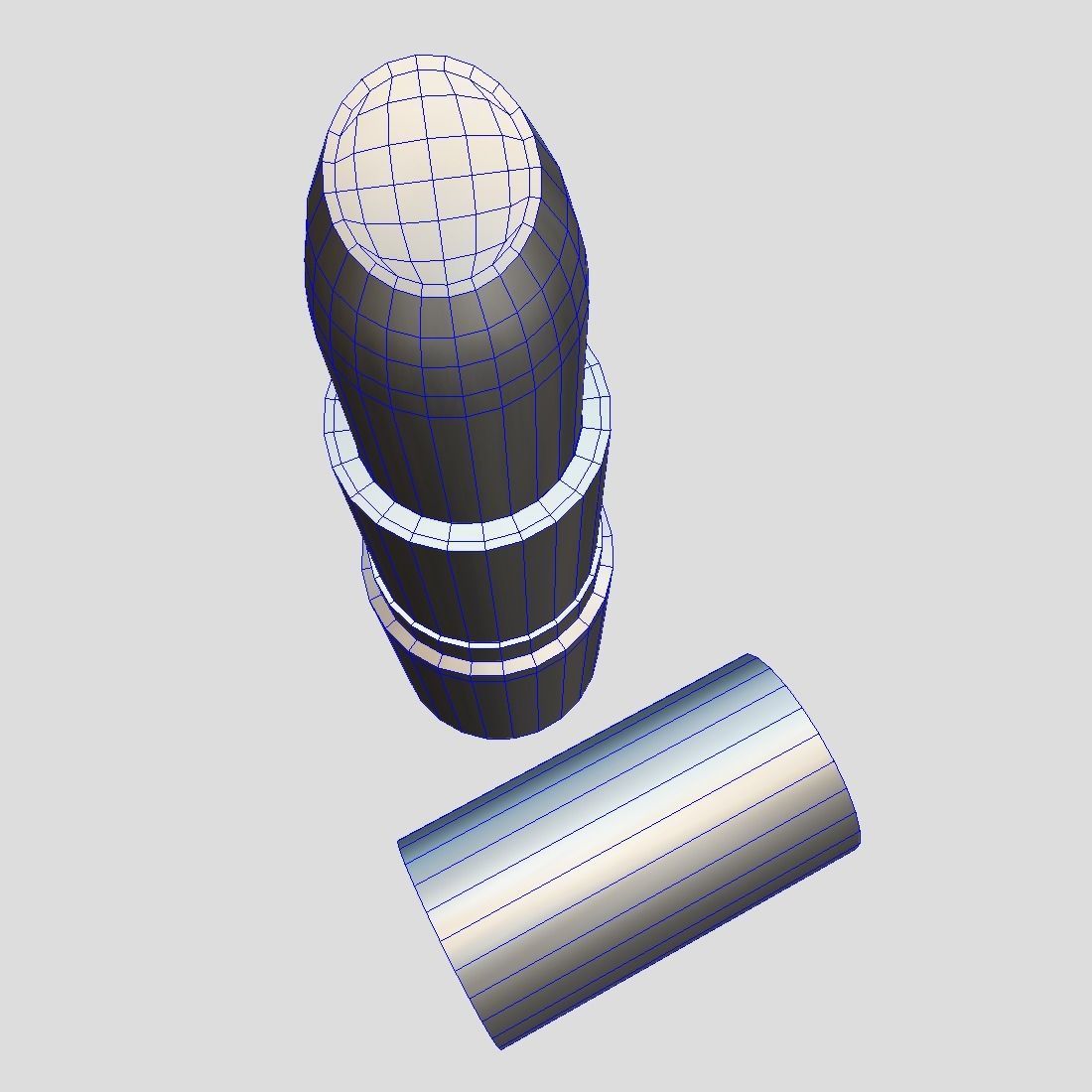 Lipstick 2 Low-poly 3D model_7