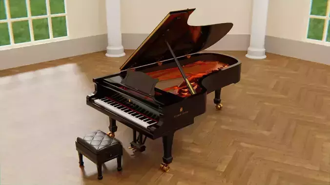 Concert Grand Piano 3D model