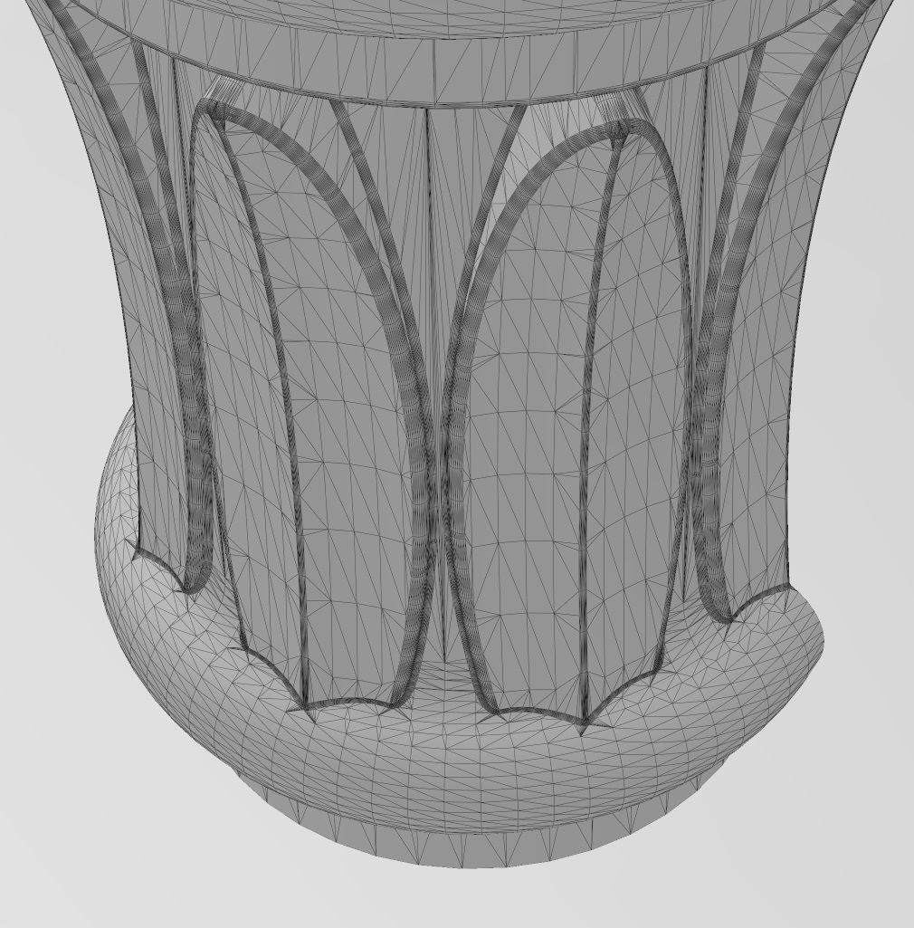Papyrus Leaves Capital 3D print model_11