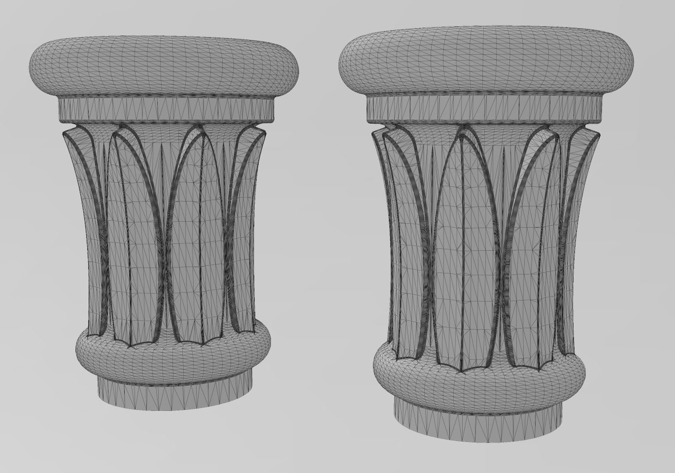 Papyrus Leaves Capital 3D print model_8