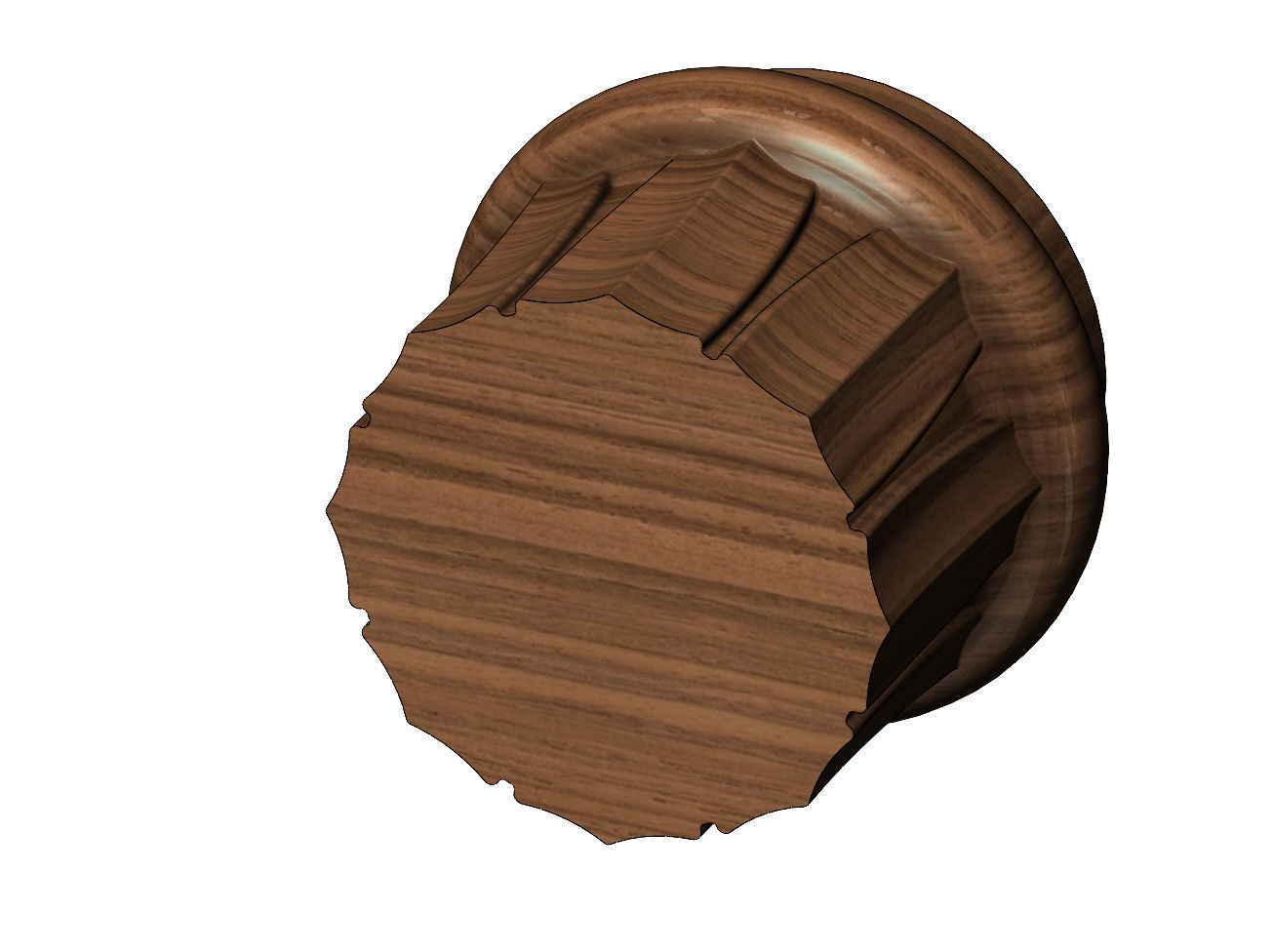 Papyrus Leaves Capital 3D print model_6