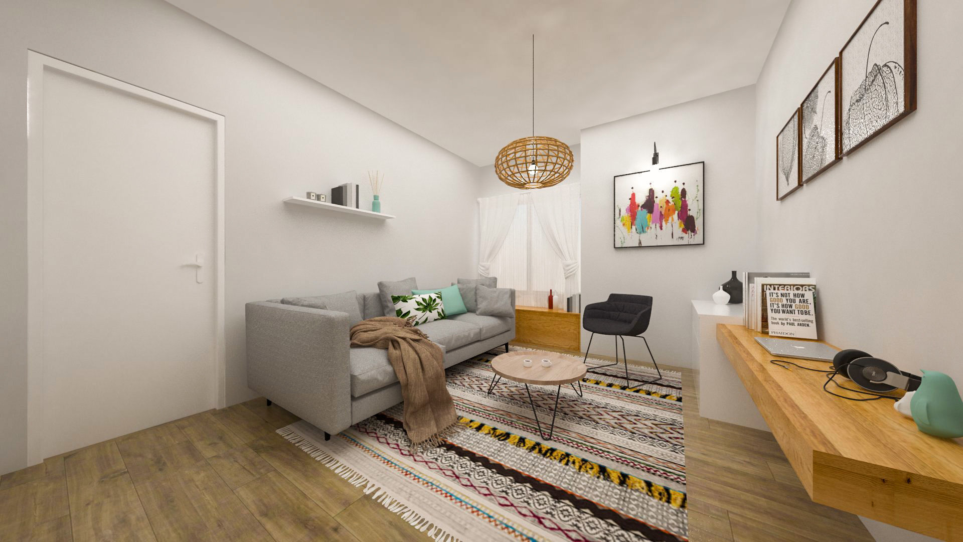 living room 3D model_1