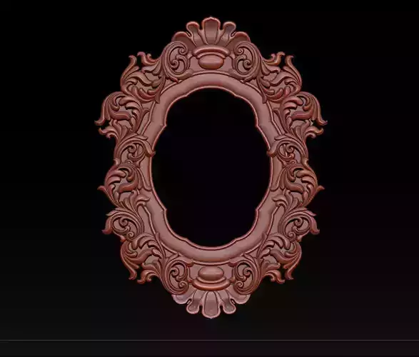 3D Frame - Wood Carving STL Model for CNC Router 3D print model