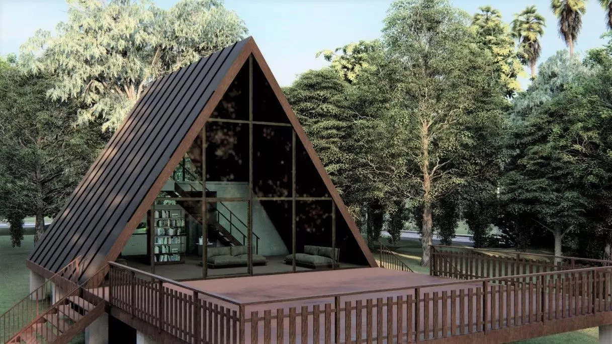 A FRAME HOUSE 3D model_0