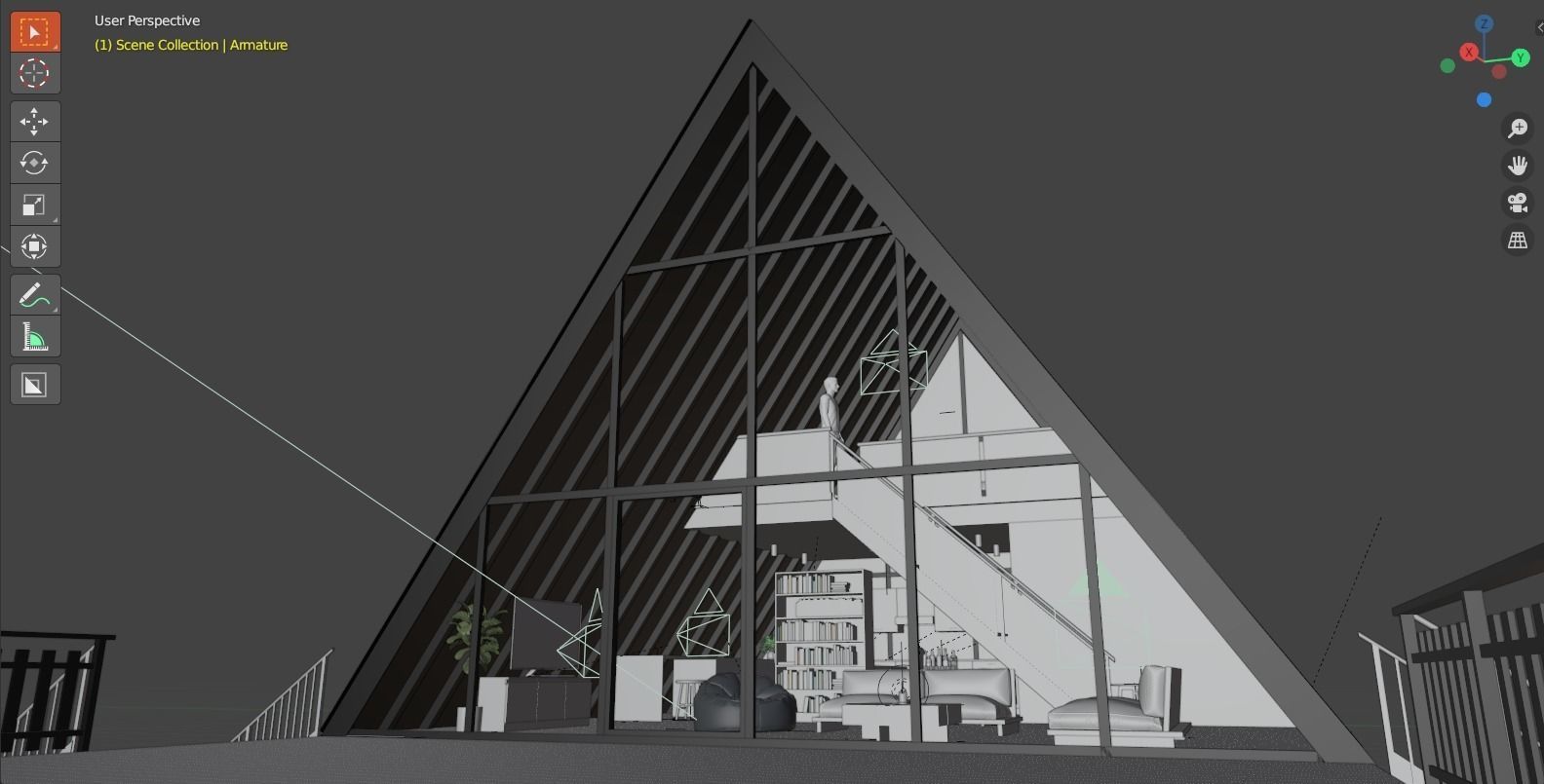 A FRAME HOUSE 3D model_5