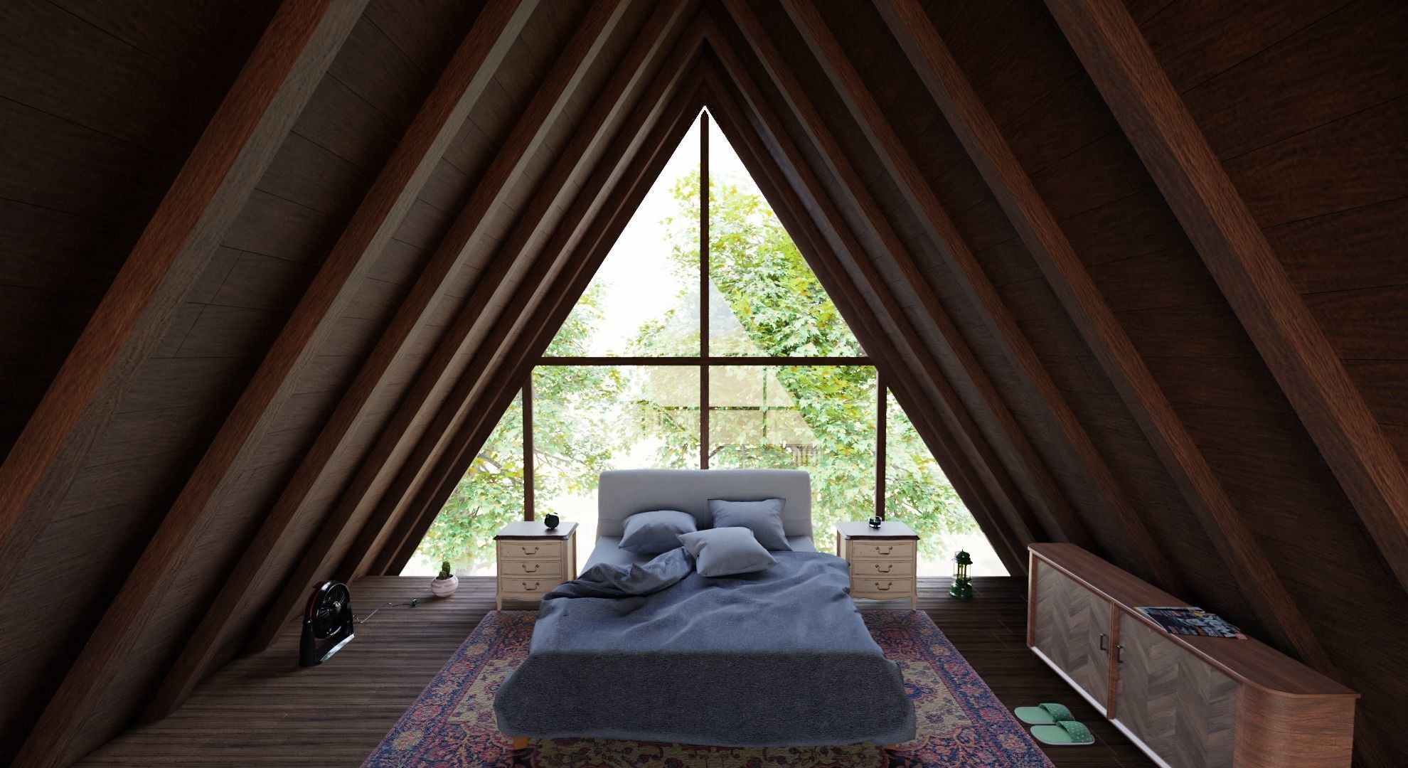 A FRAME HOUSE 3D model_3