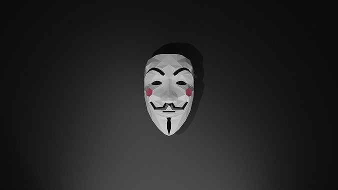 v for vendetta mask 3d model and papercraft template 3D print model