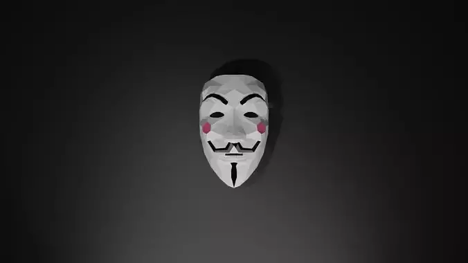 v for vendetta mask 3d model and papercraft template
