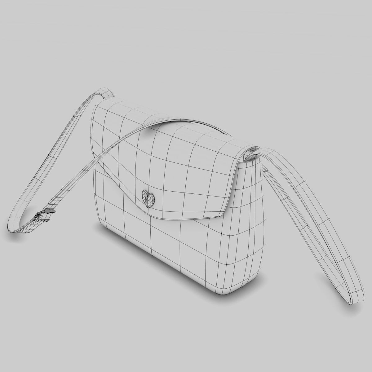 Red handbag 3D model_12