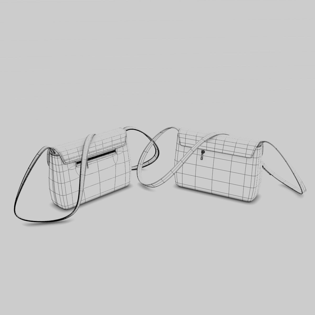 Red handbag 3D model_6