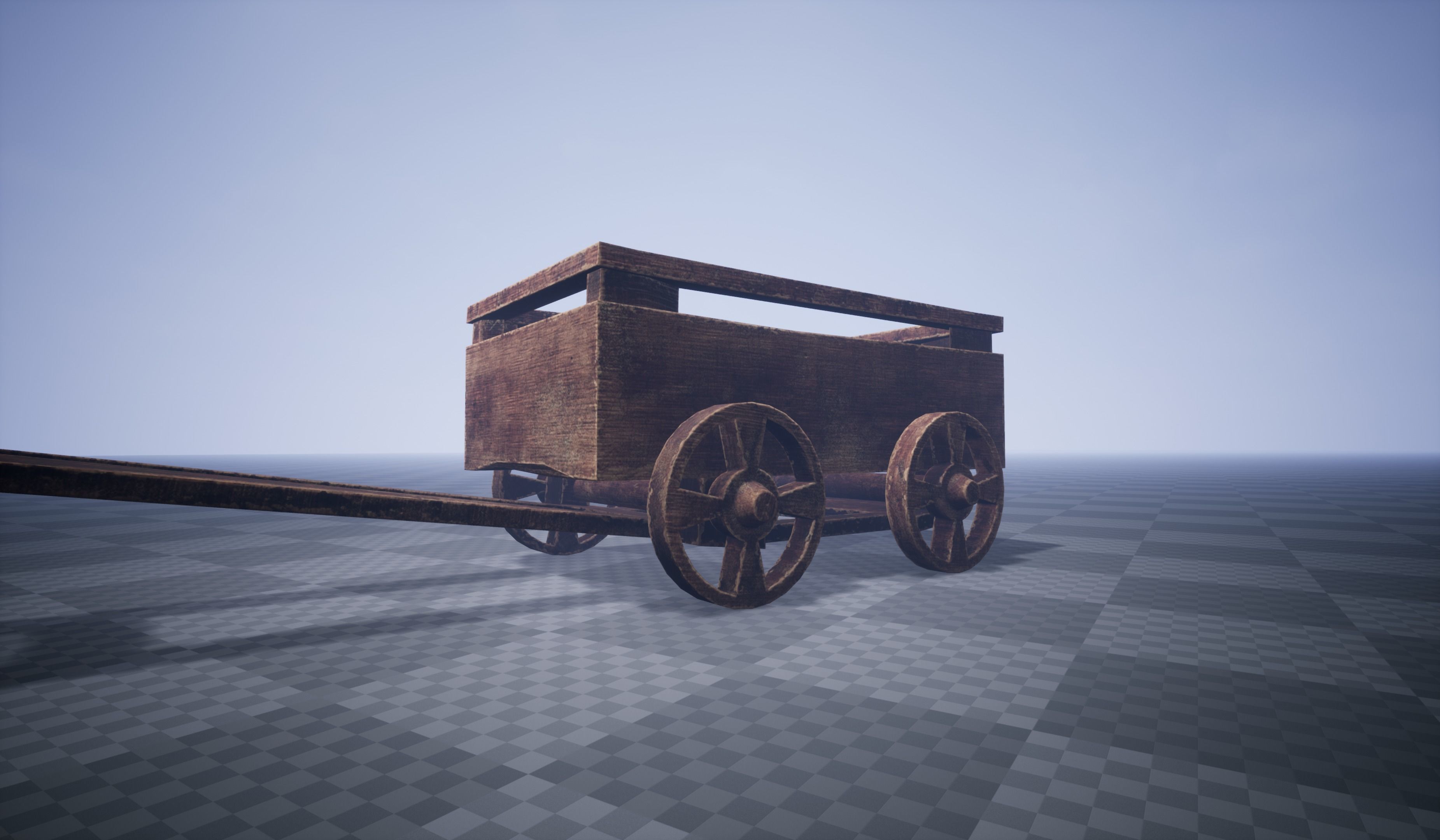 Damaged Cart Low-poly 3D model_4