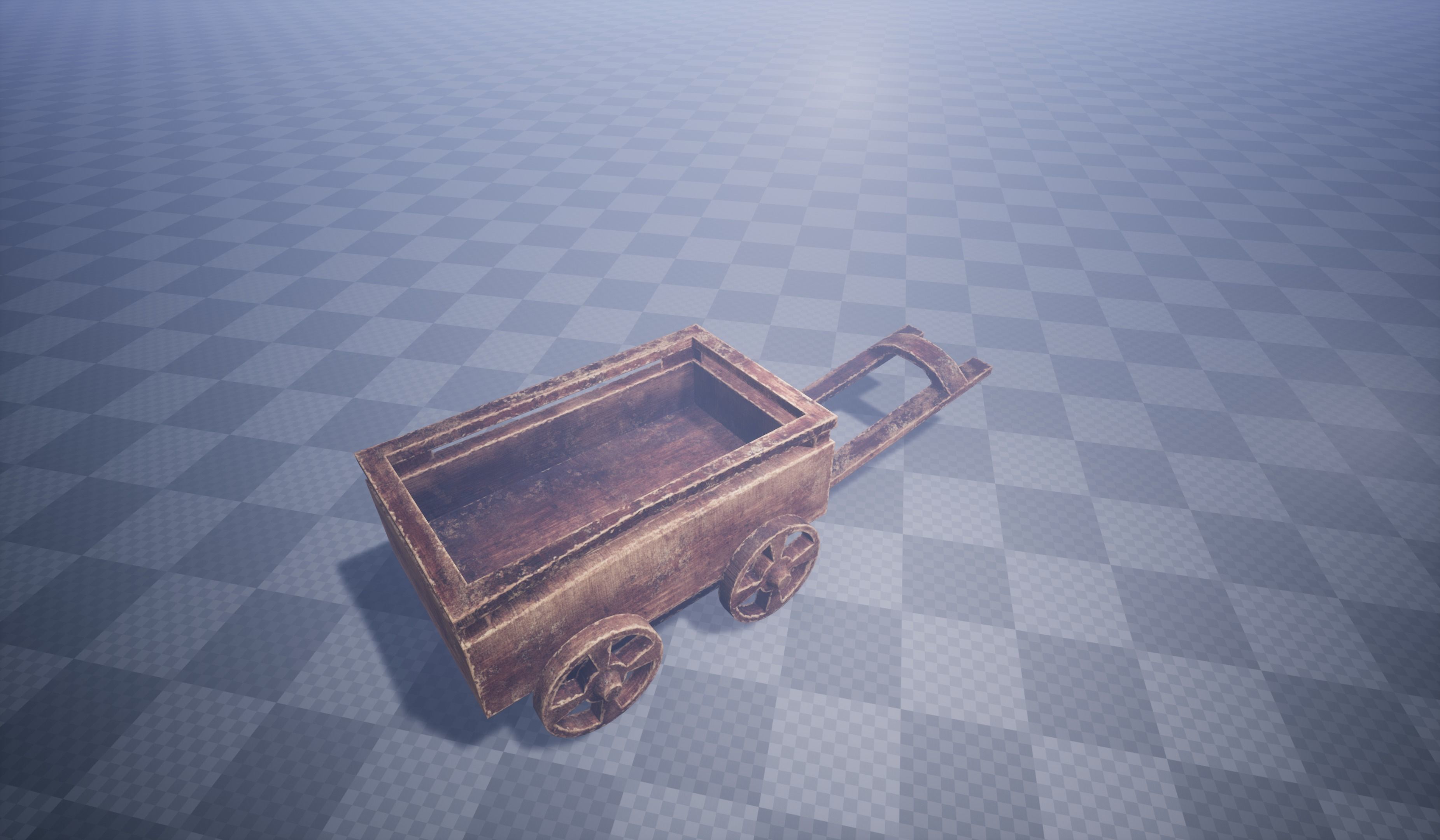 Damaged Cart Low-poly 3D model_7