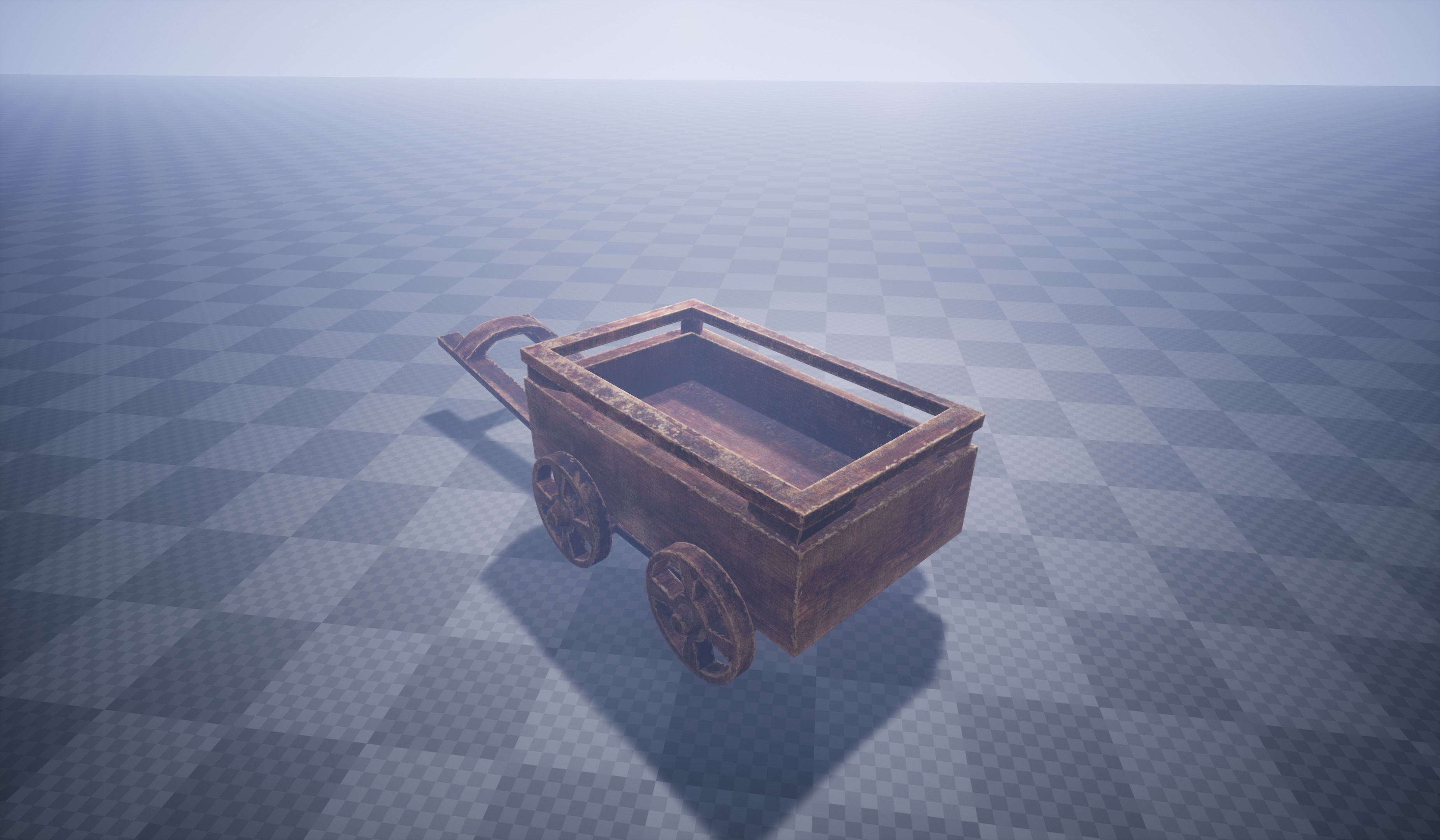 Damaged Cart Low-poly 3D model_2