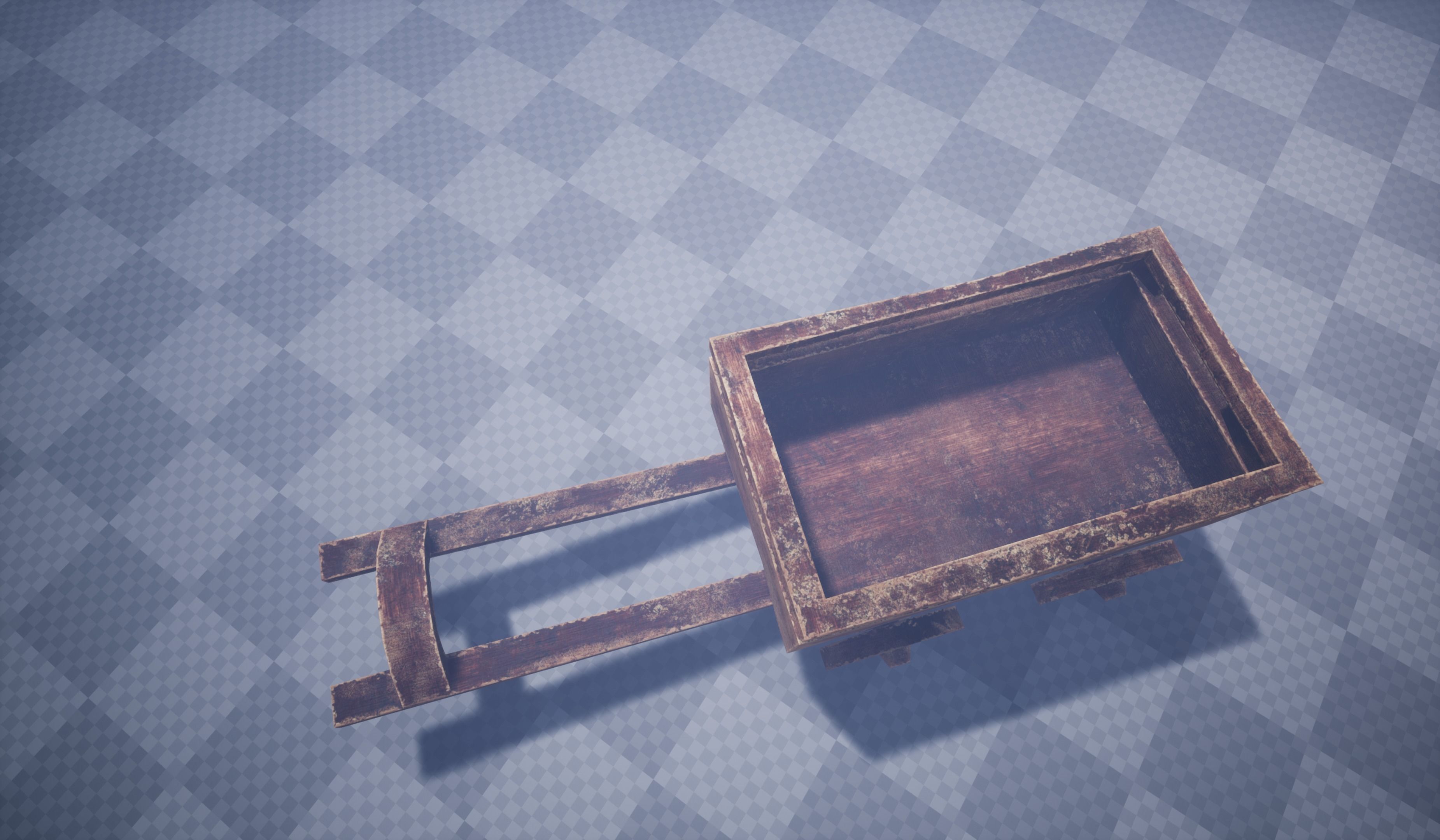 Damaged Cart Low-poly 3D model_13