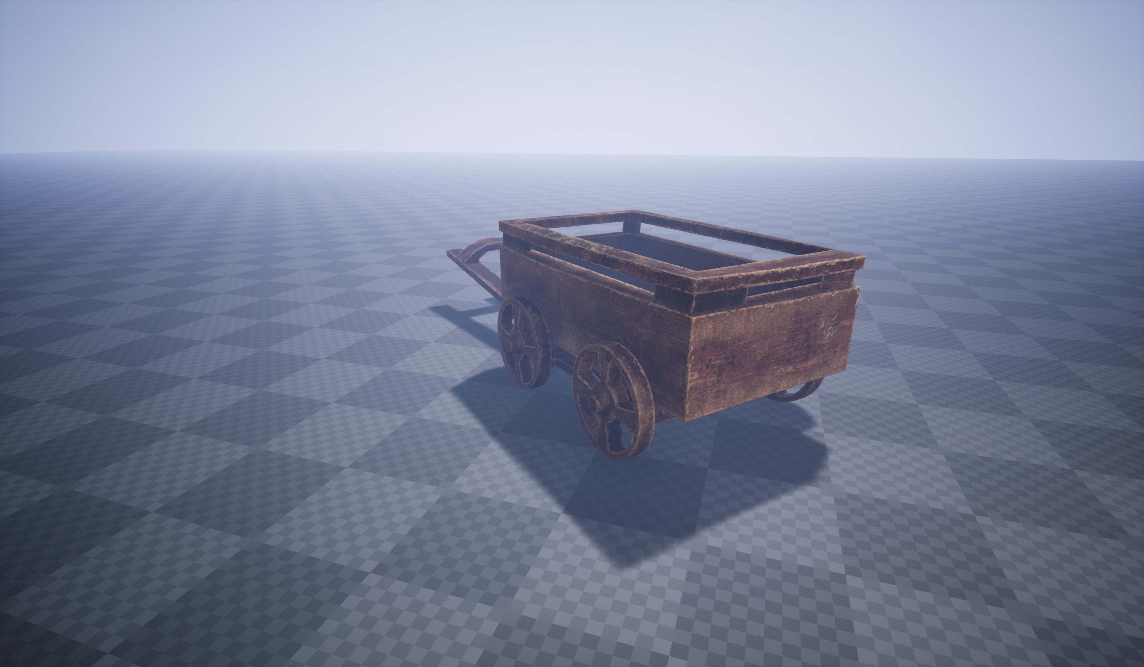 Damaged Cart Low-poly 3D model_16