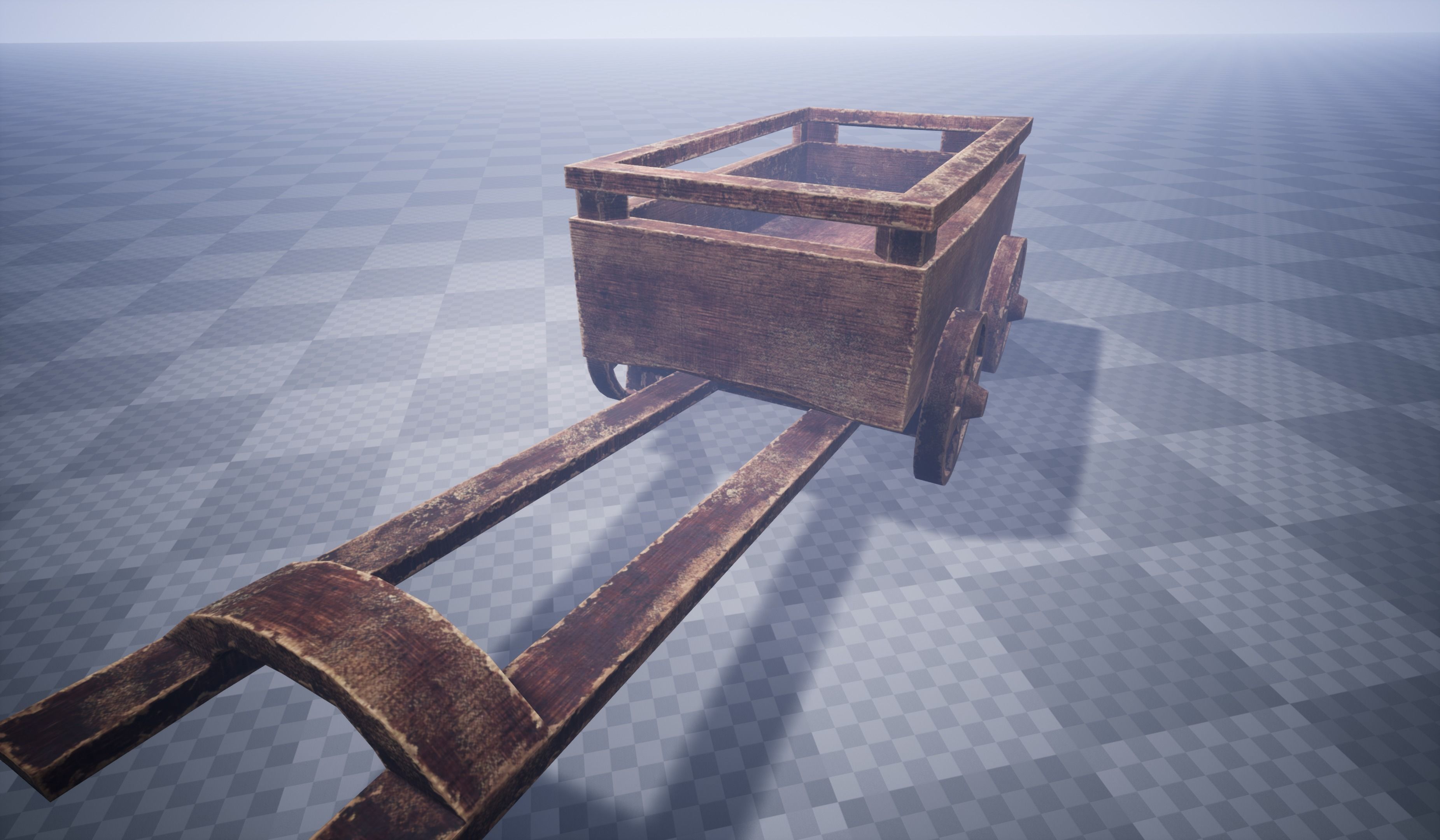 Damaged Cart Low-poly 3D model_9