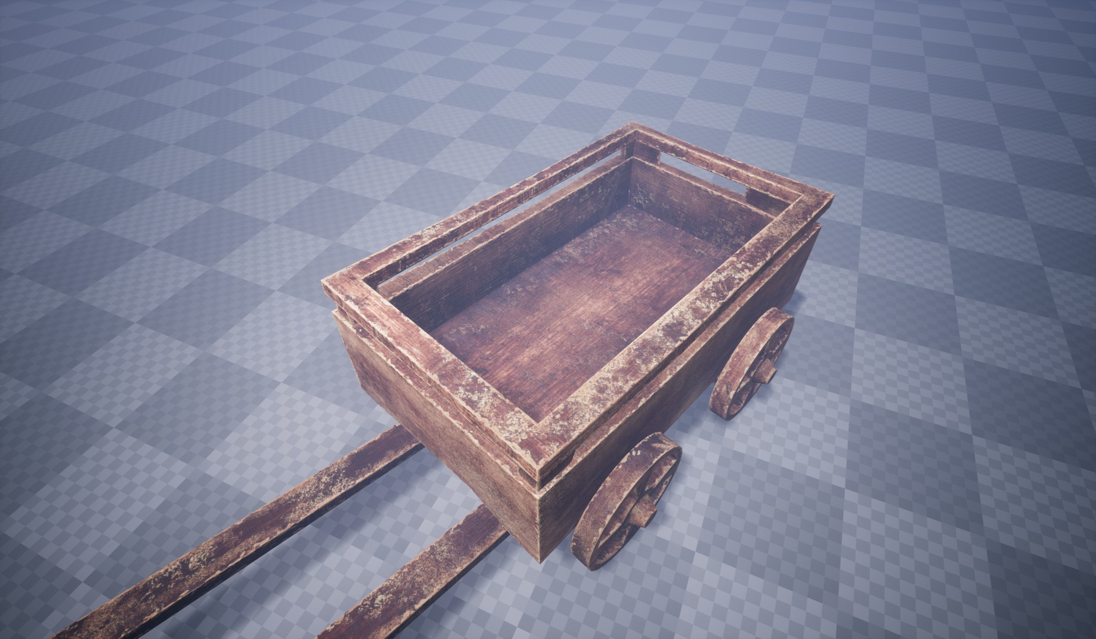 Damaged Cart Low-poly 3D model_11