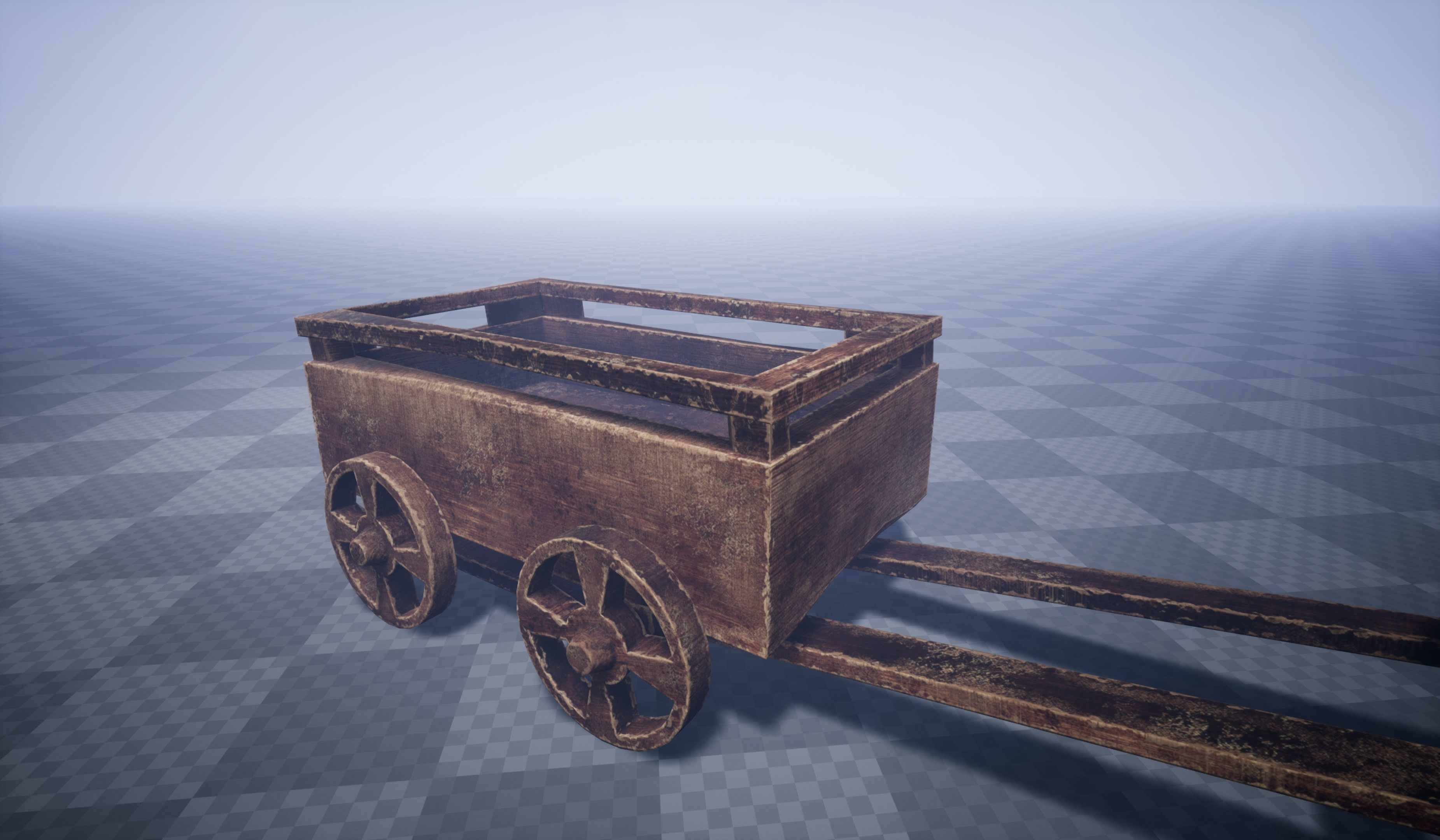 Damaged Cart Low-poly 3D model_20