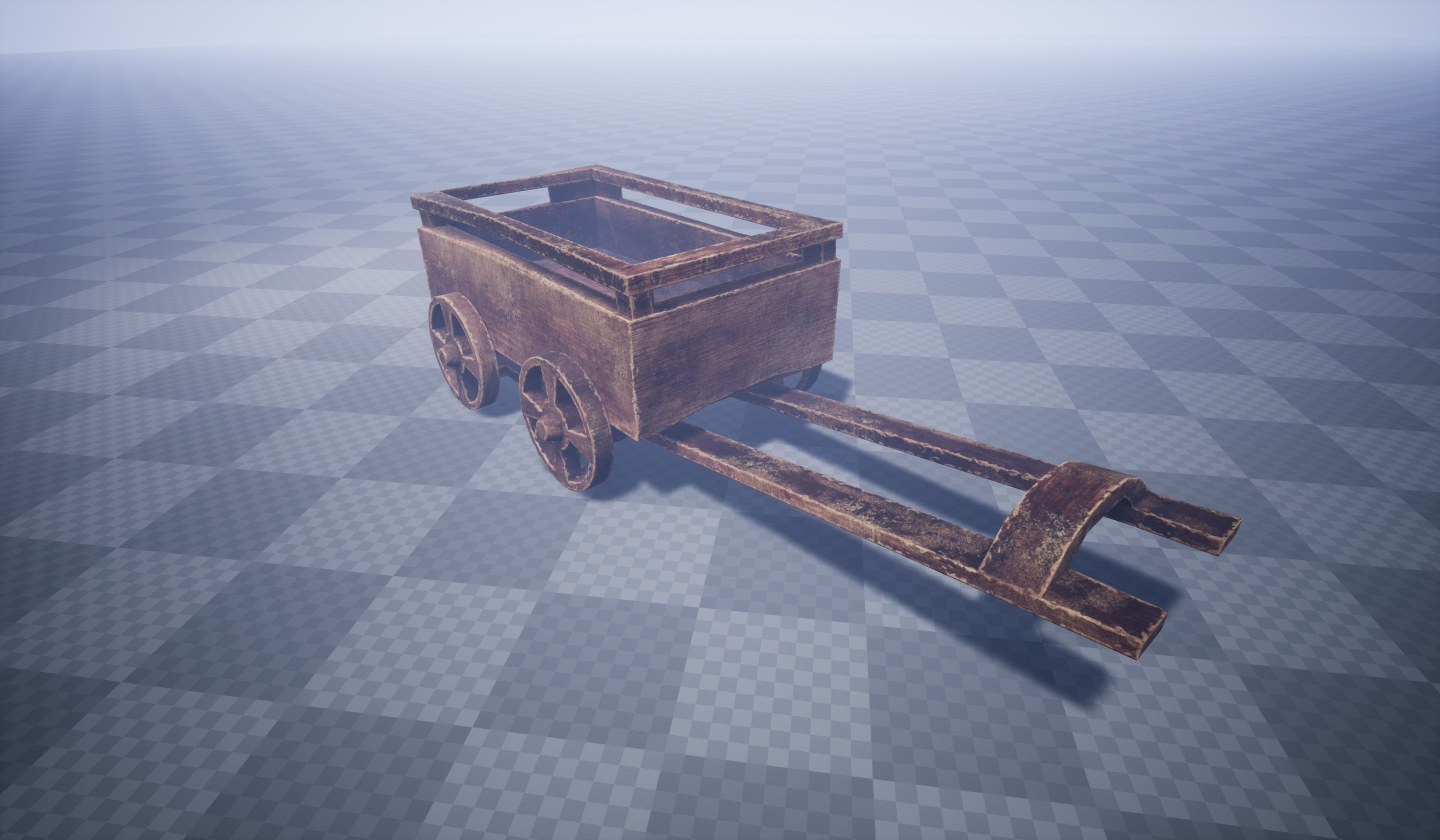 Damaged Cart Low-poly 3D model_21