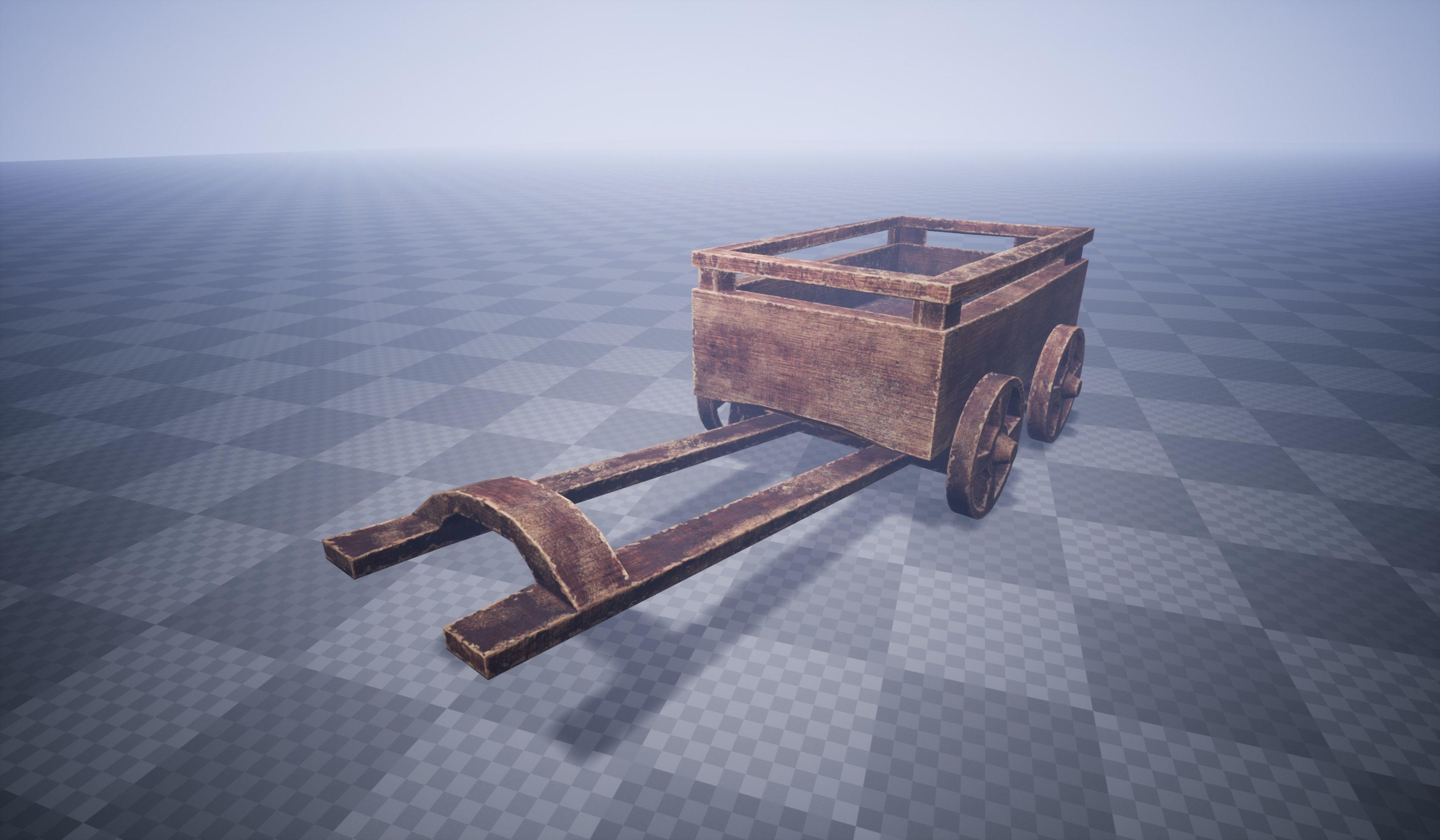 Damaged Cart Low-poly 3D model_5