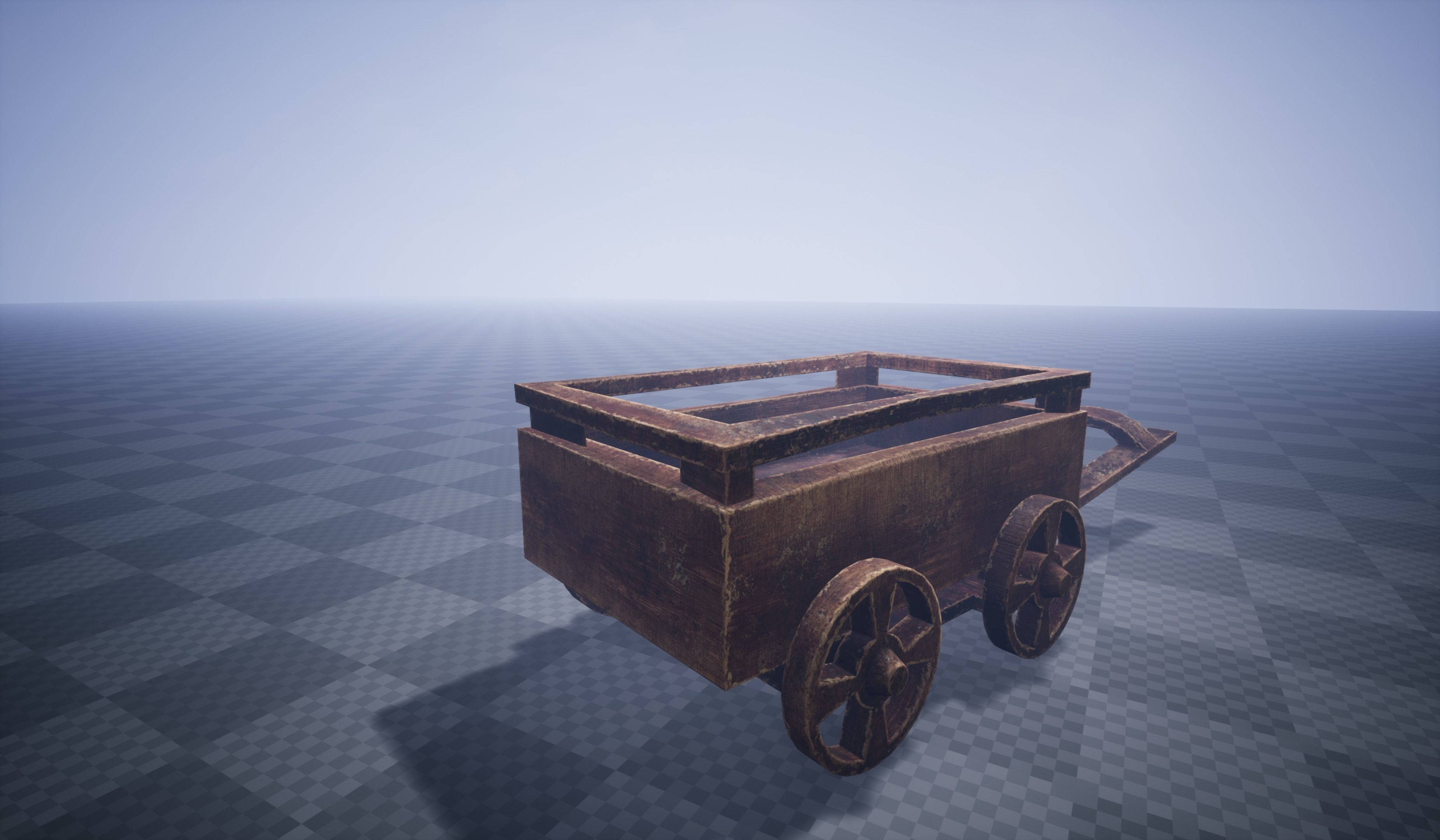 Damaged Cart Low-poly 3D model_3
