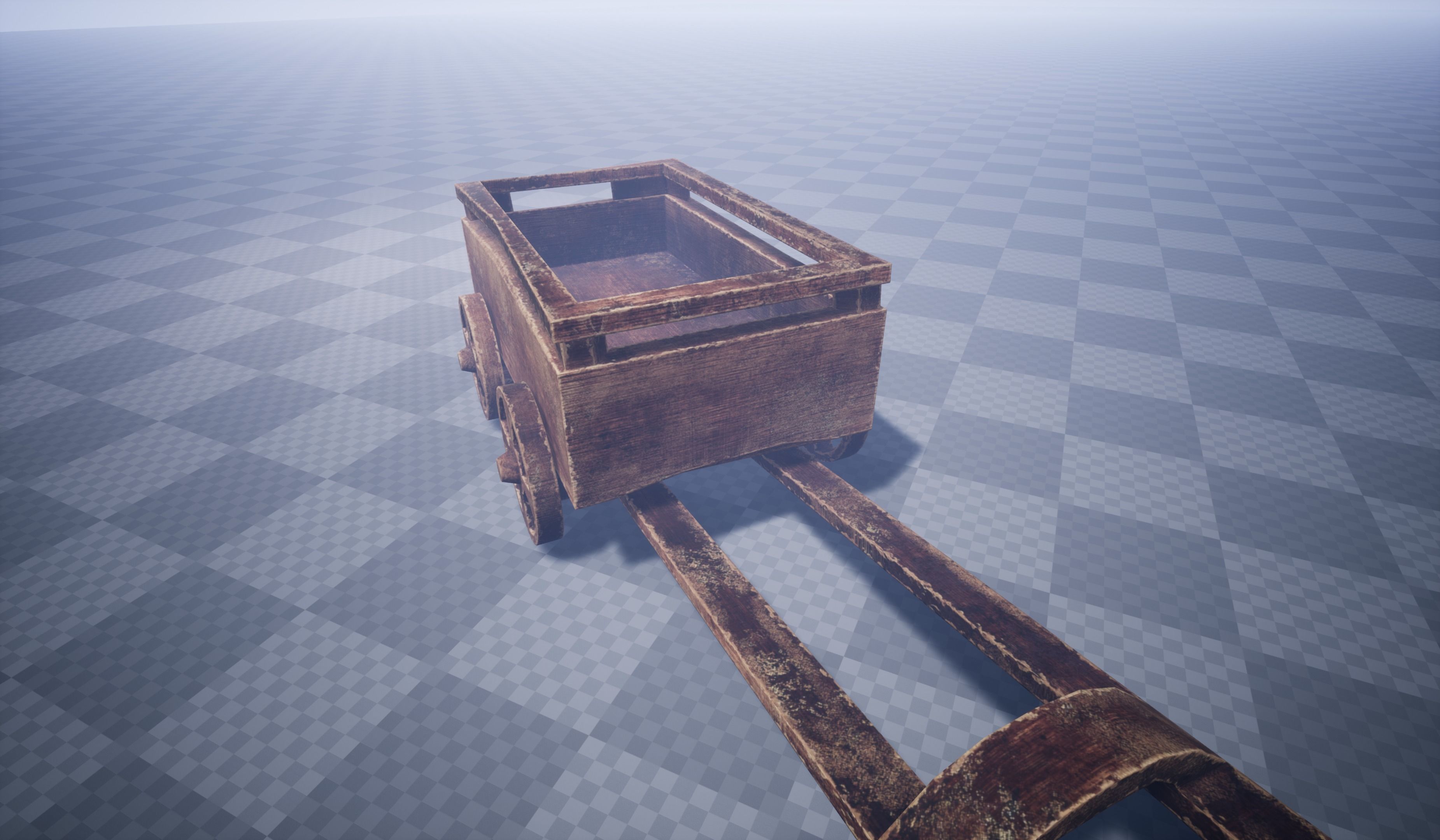 Damaged Cart Low-poly 3D model_12