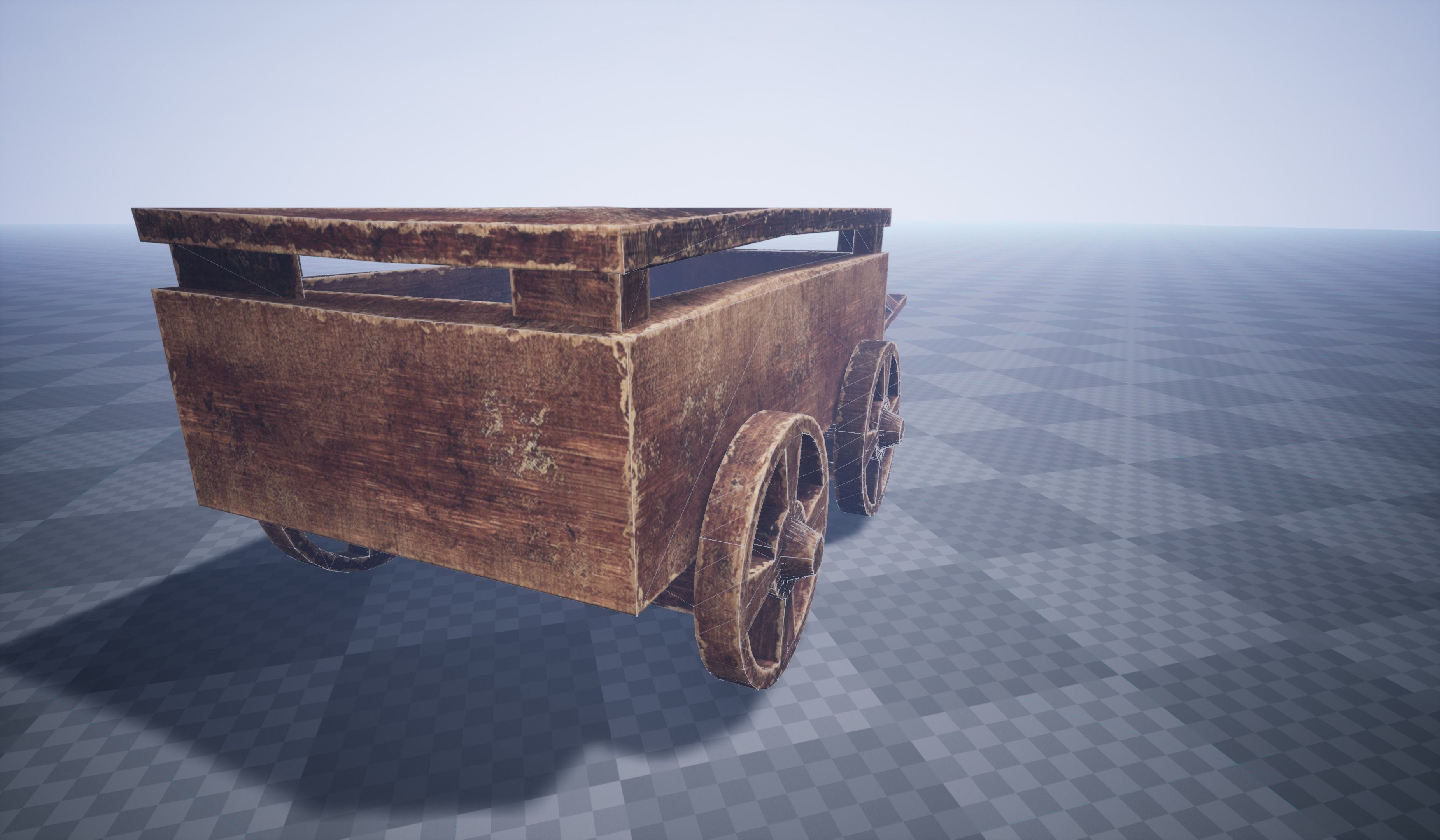 Damaged Cart Low-poly 3D model_17