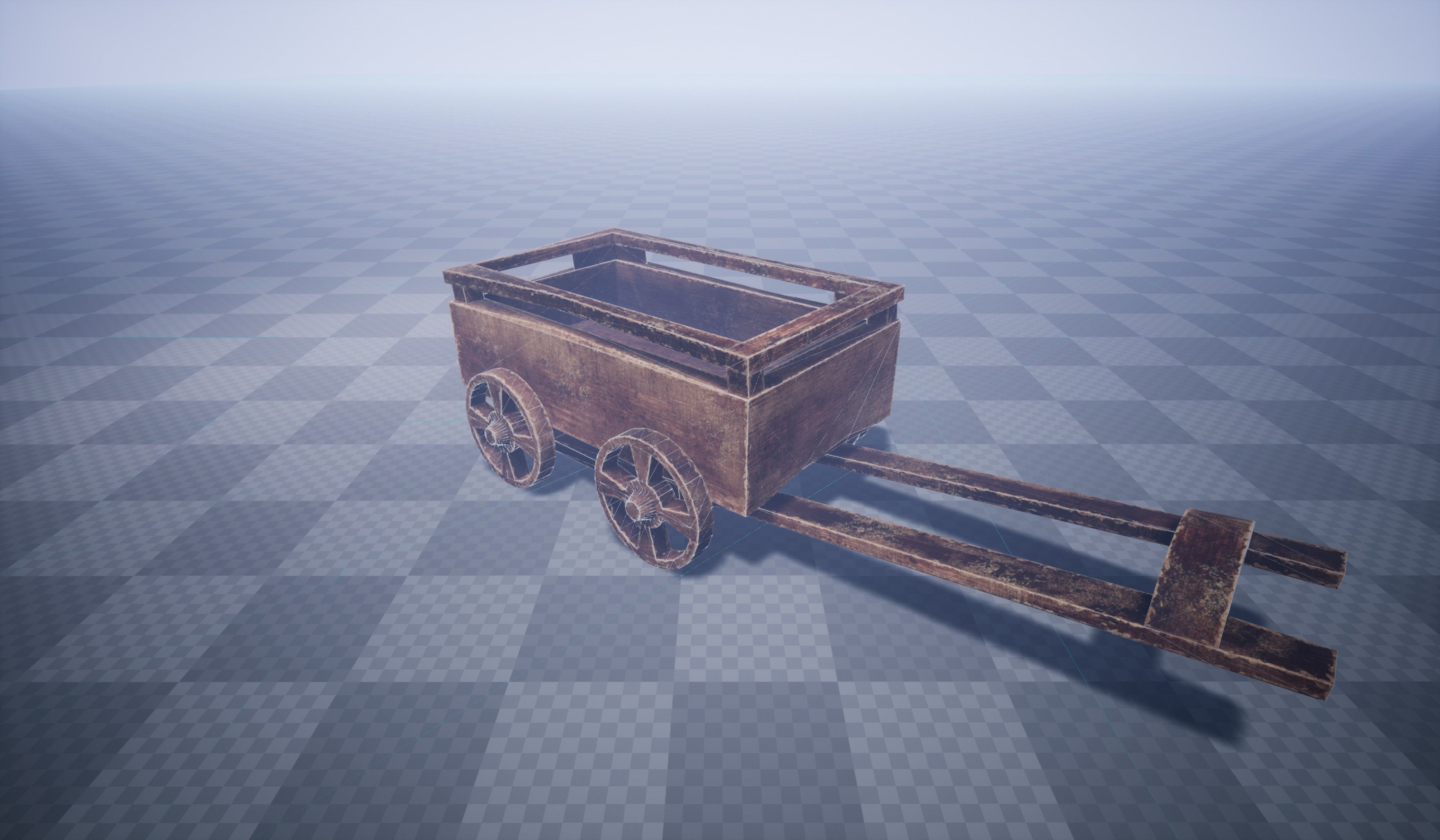 Damaged Cart Low-poly 3D model_18