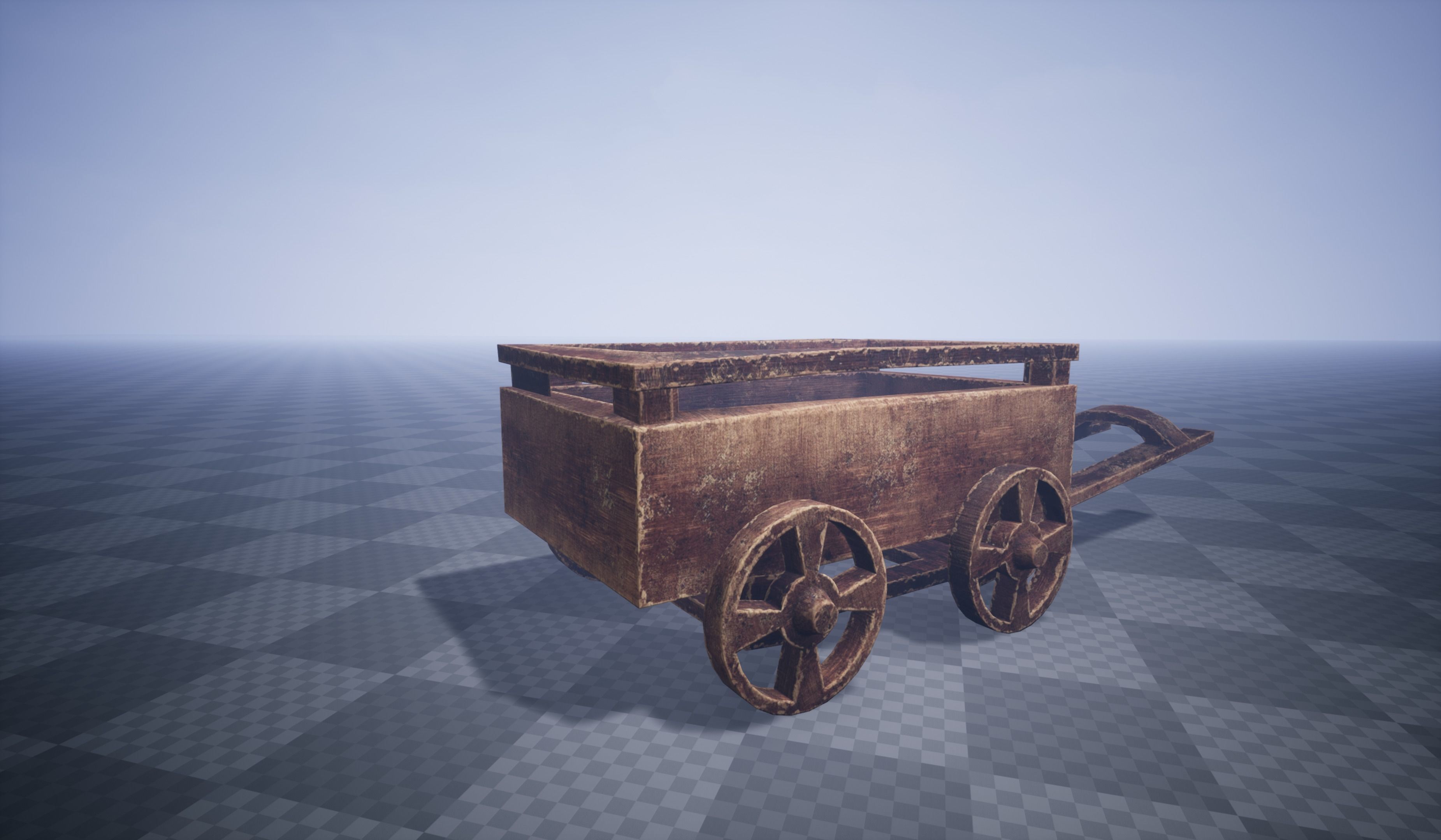 Damaged Cart Low-poly 3D model_6
