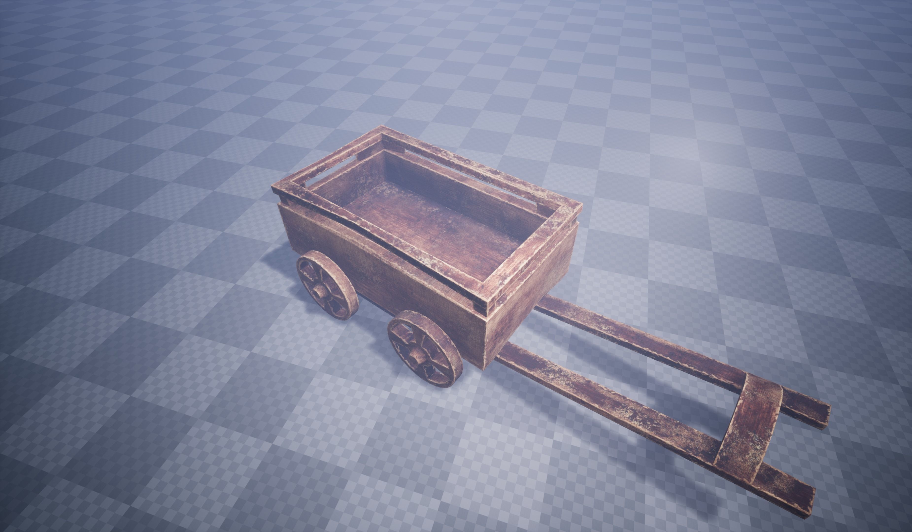 Damaged Cart Low-poly 3D model_8