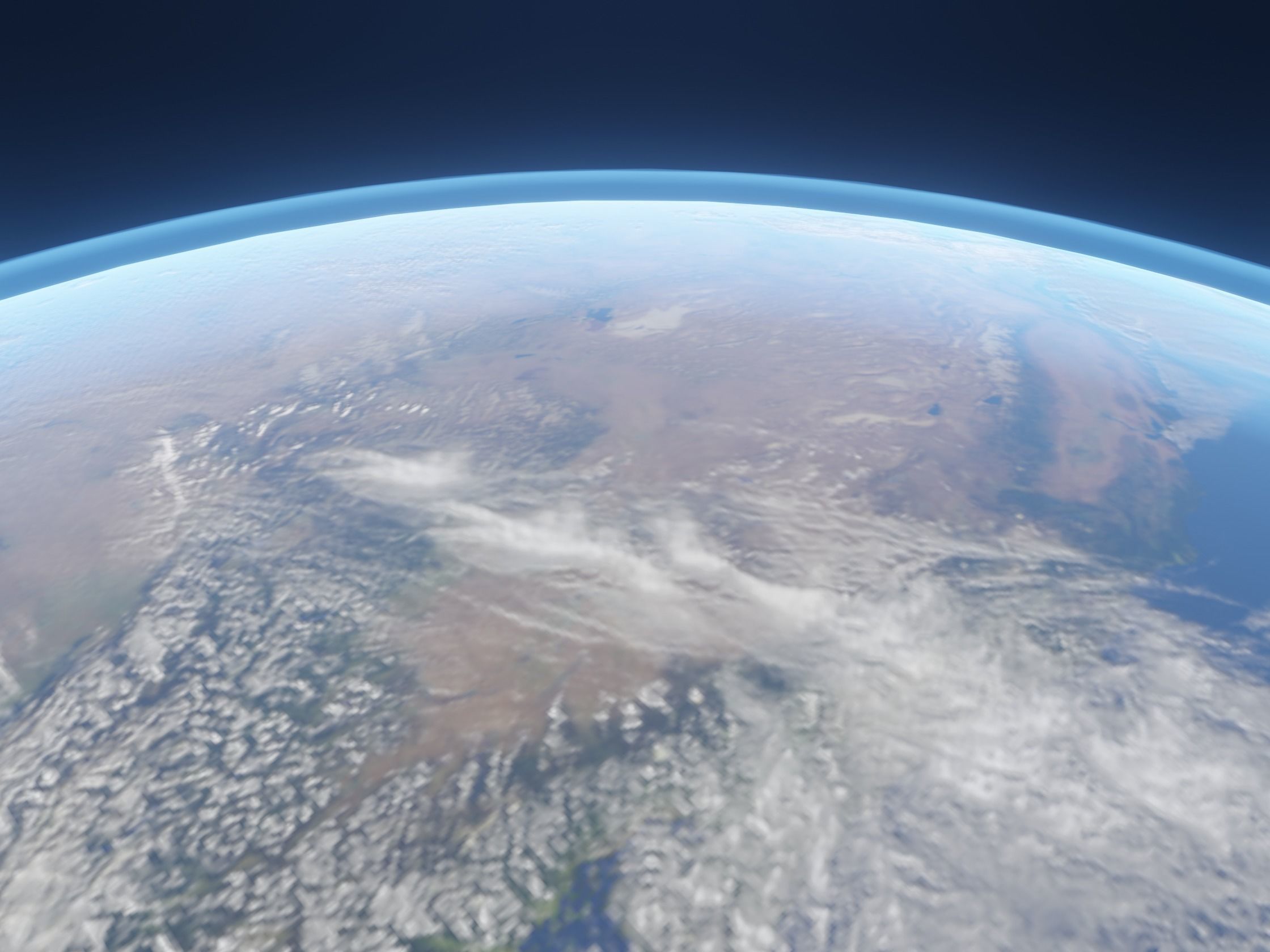 Earth day night cycle with atmosphere  Low-poly 3D model_4