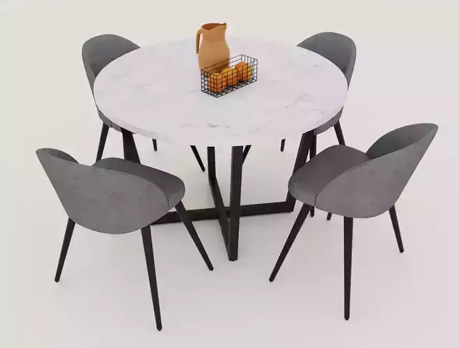 Dining table and chairs