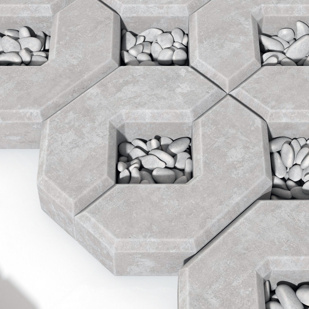 Ecoparking square stone  thick  one part n2 3D model_12