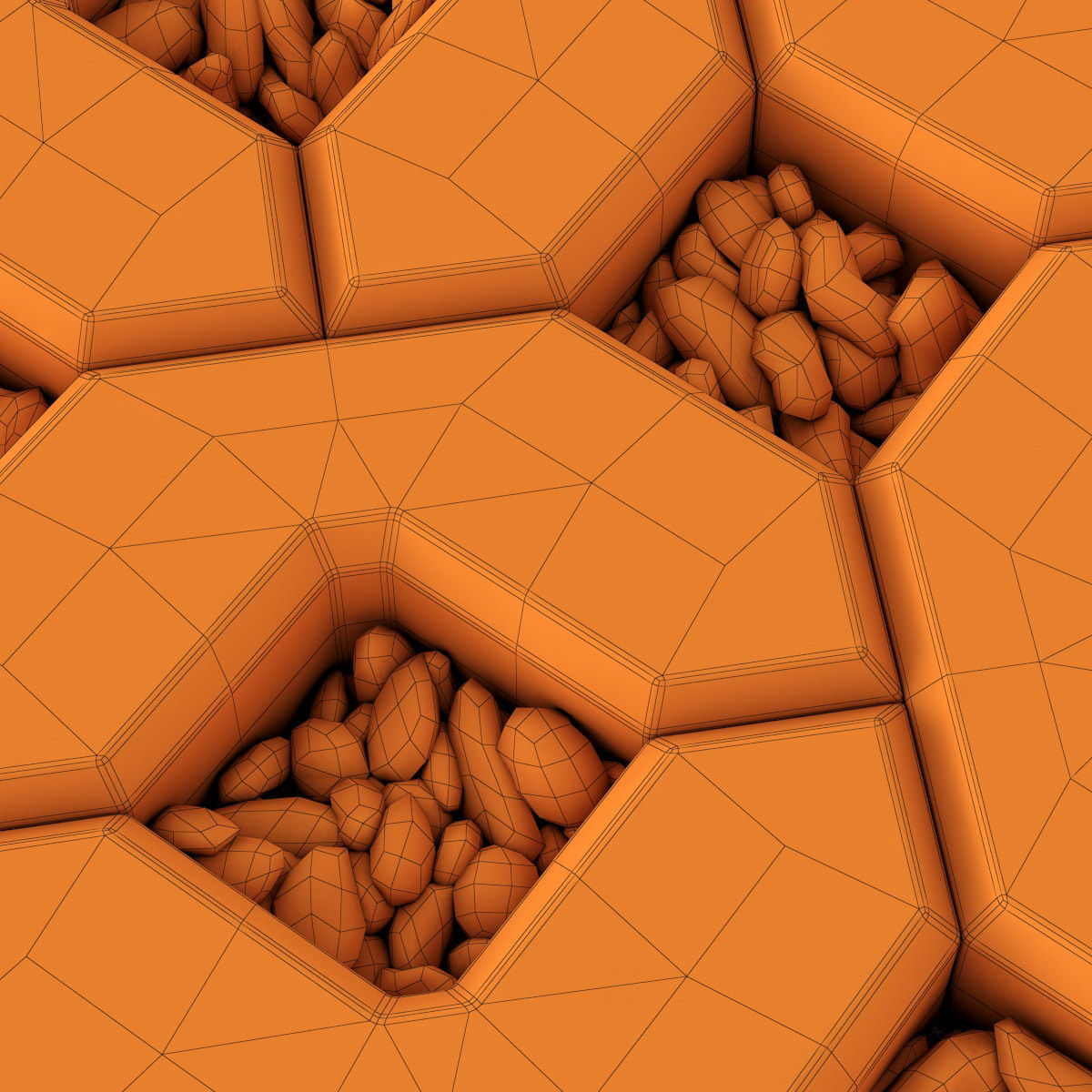 Ecoparking square stone  thick  one part n2 3D model_24