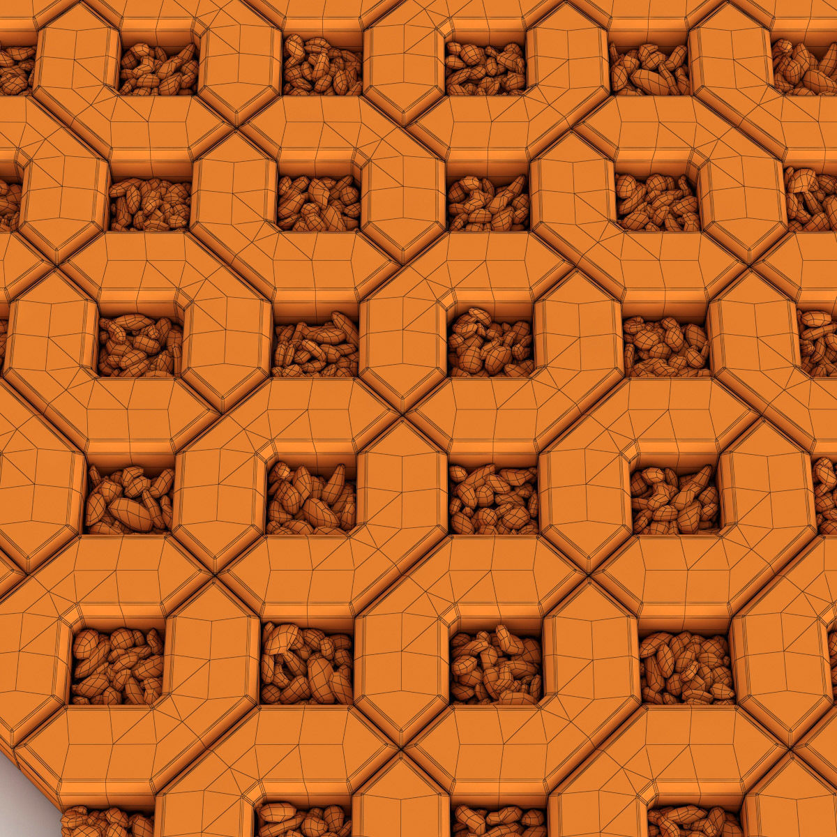 Ecoparking square stone  thick  one part n2 3D model_18