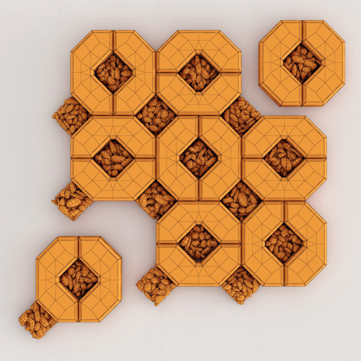 Ecoparking square stone  thick  one part n2 3D model_21