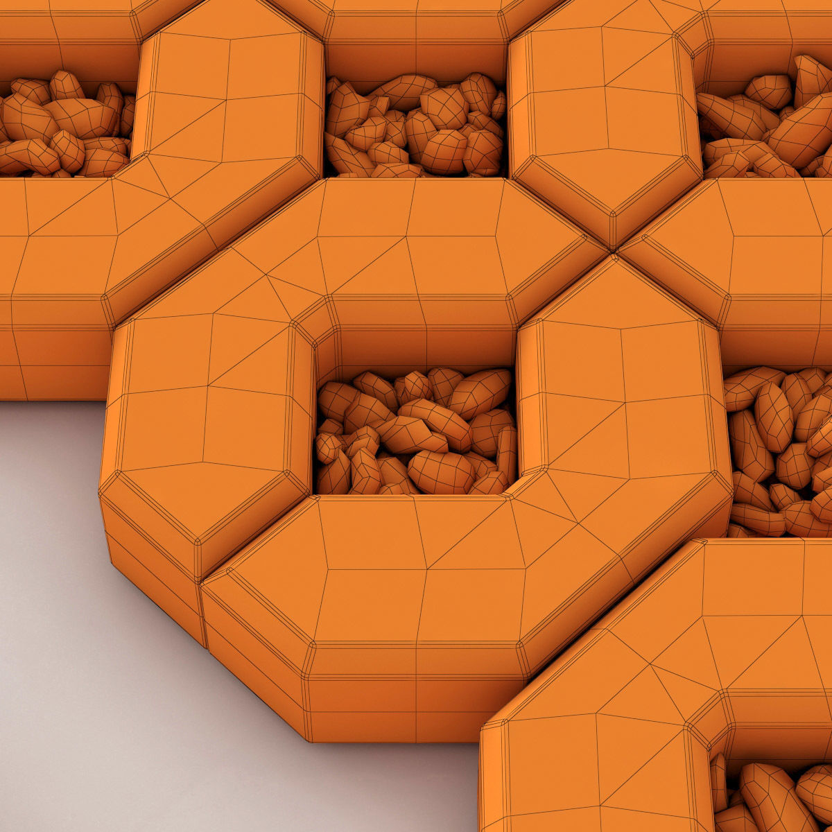 Ecoparking square stone  thick  one part n2 3D model_20