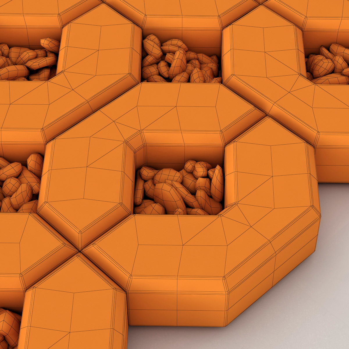 Ecoparking square stone  thick  one part n2 3D model_26