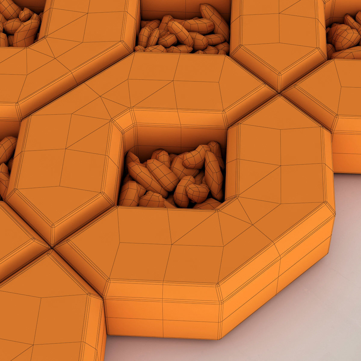 Ecoparking square stone  thick  one part n2 3D model_27