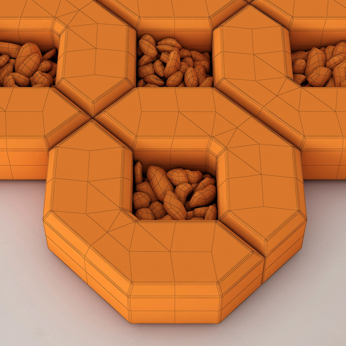 Ecoparking square stone  thick  one part n2 3D model_28