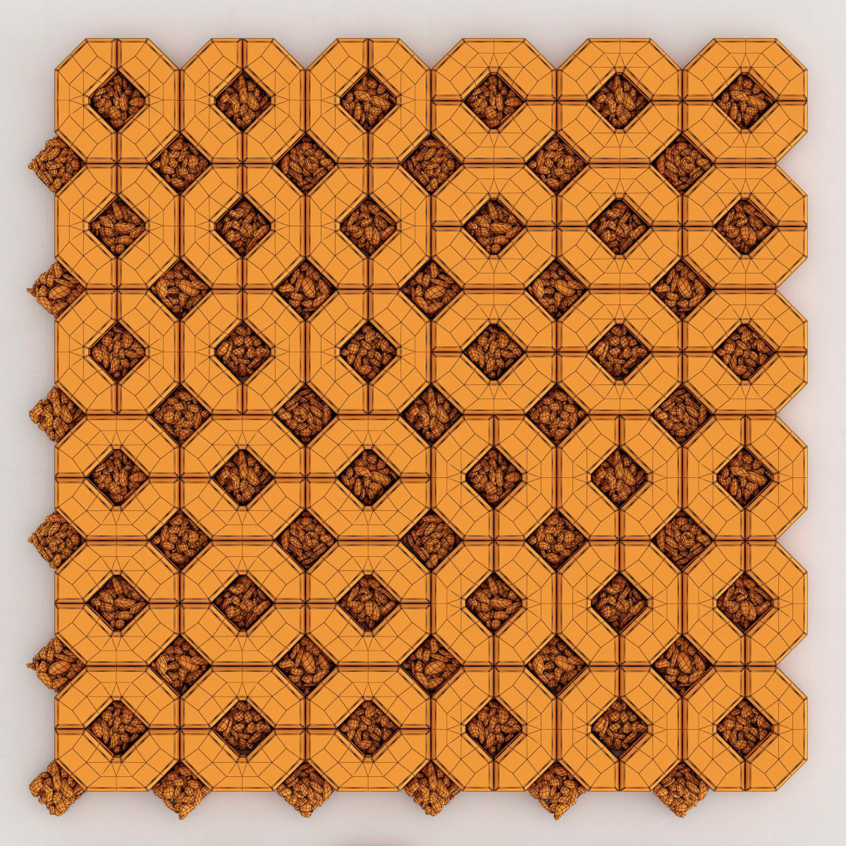 Ecoparking square stone  thick  one part n2 3D model_22