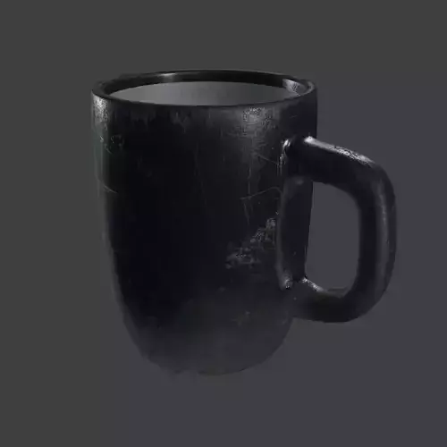 Worn Black Mug 