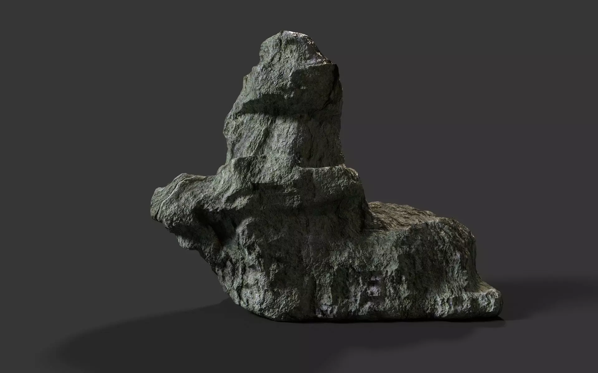 Rock Cliff Low-poly 3D model_0