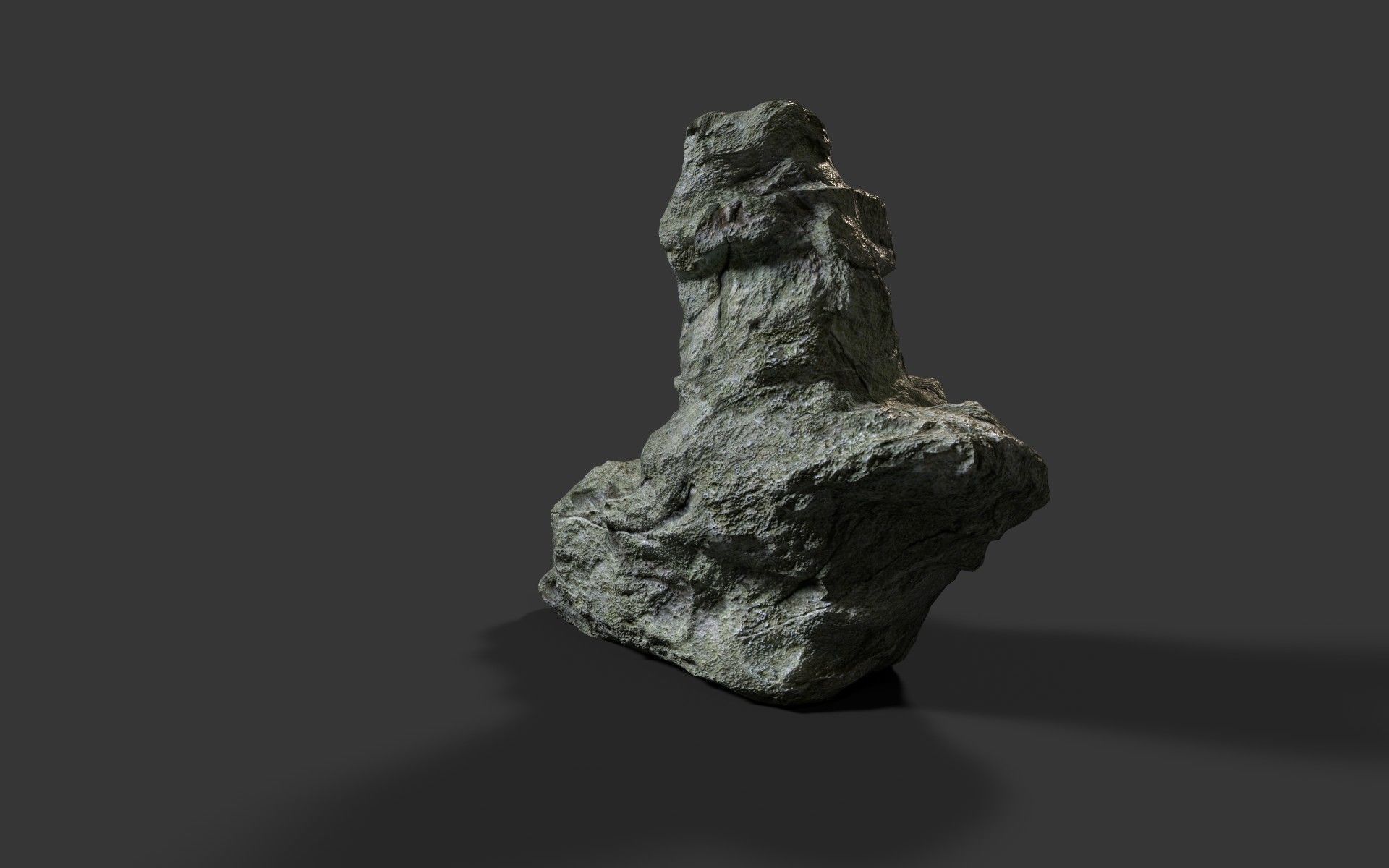 Rock Cliff Low-poly 3D model_2