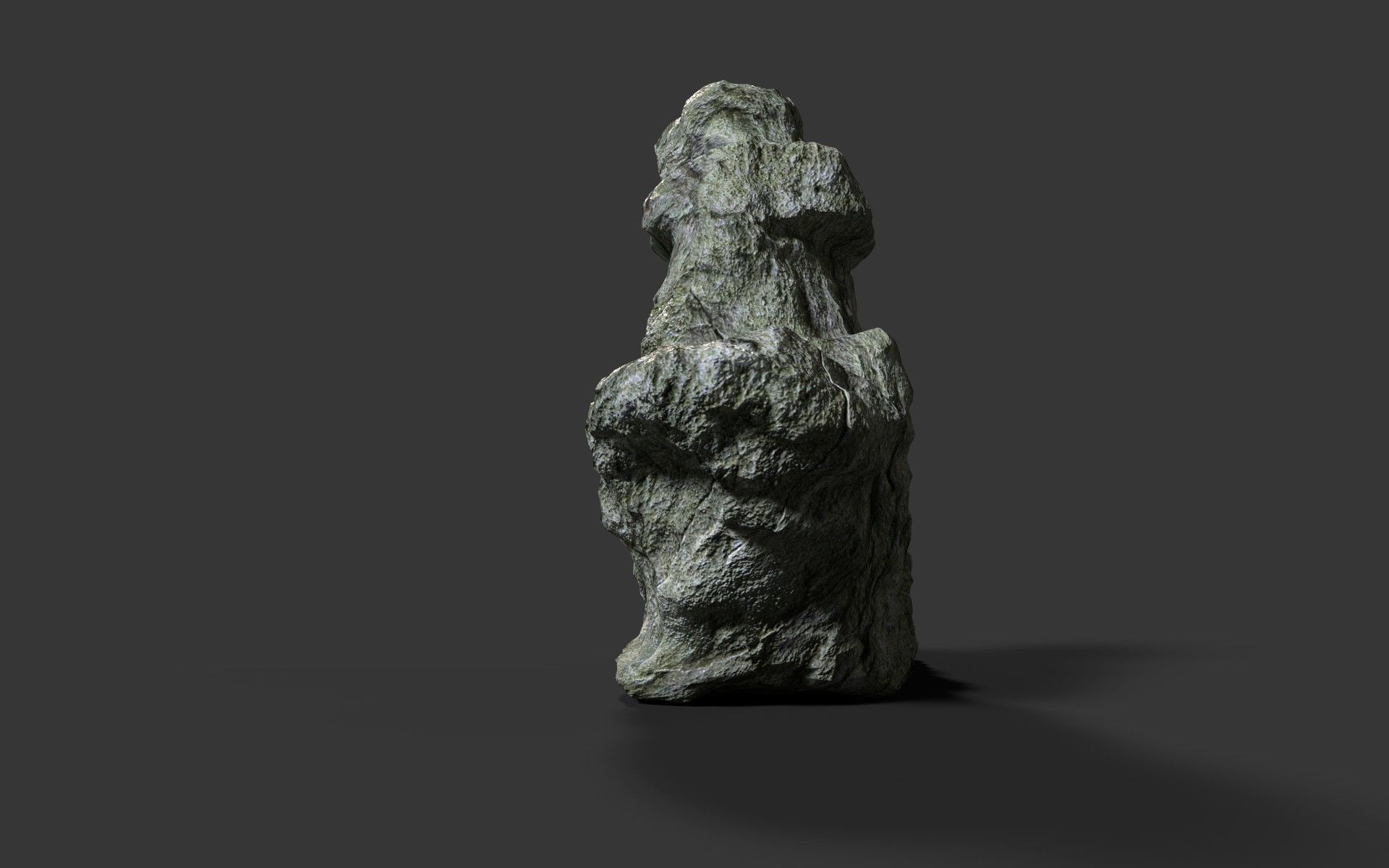 Rock Cliff Low-poly 3D model_4