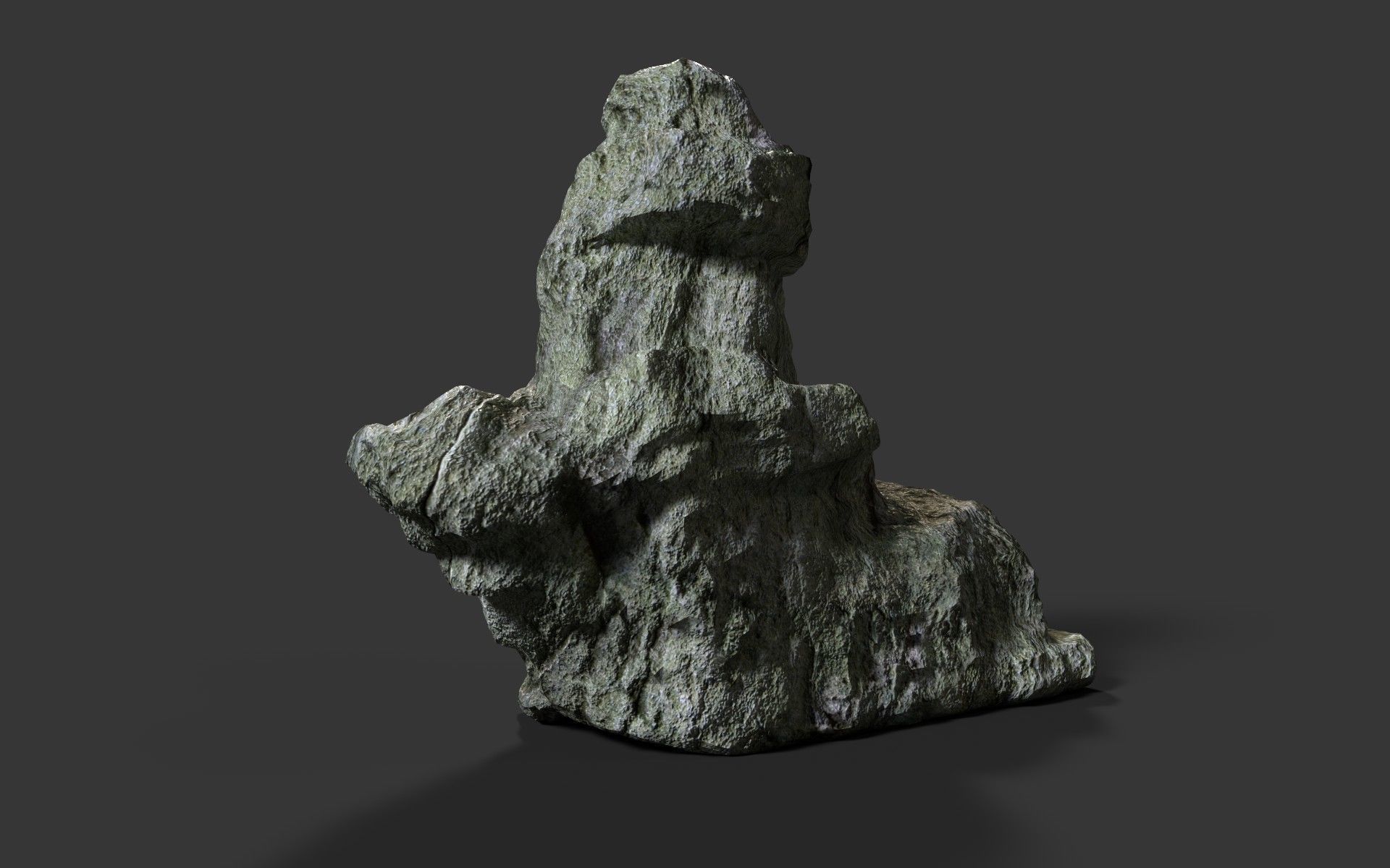 Rock Cliff Low-poly 3D model_1