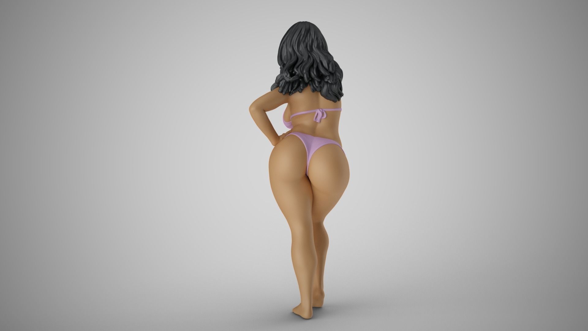 Girl Holding Hand on Shoulder 3D print model_7