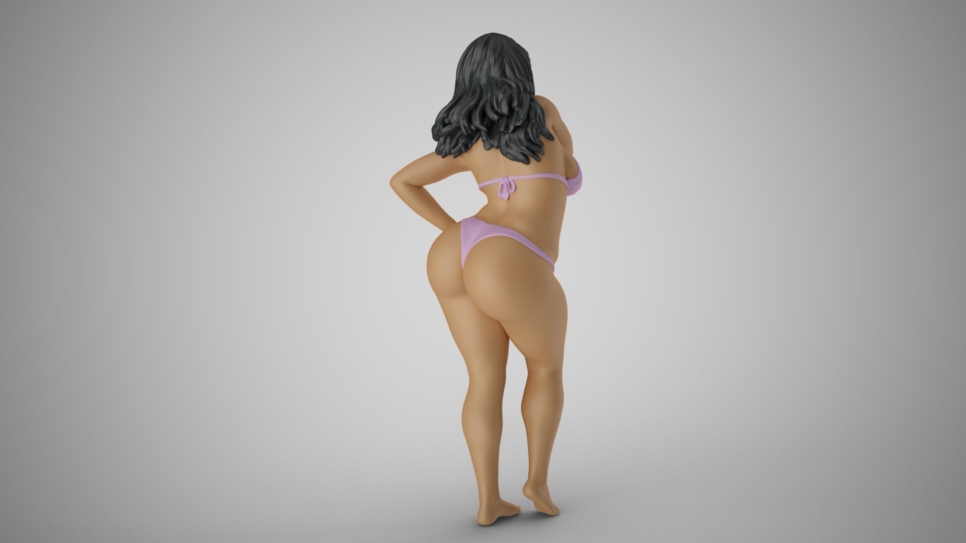 Girl Holding Hand on Shoulder 3D print model_8