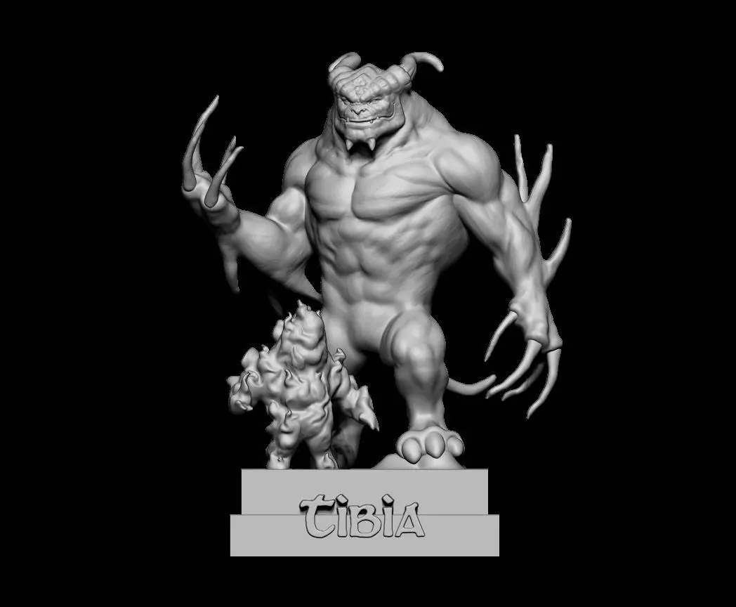 Demon tibia - fanart 3D print model_0