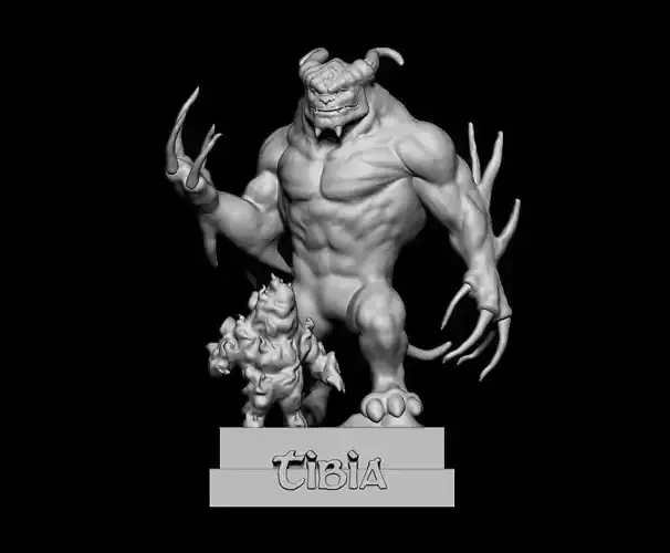 Demon tibia - fanart 3D print model